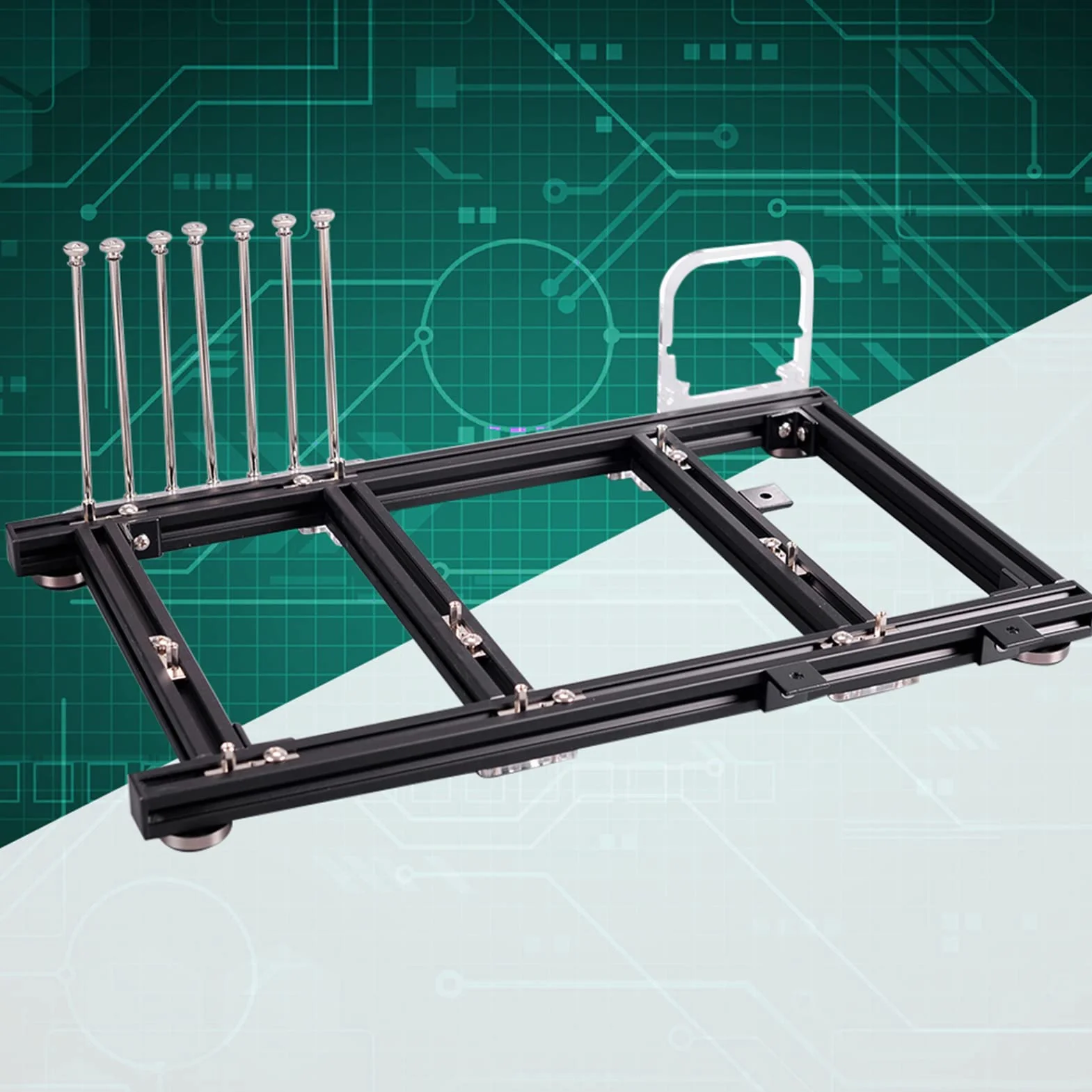 DIY Otwarta rama ze stopu aluminium ATX Obudowa komputerowa, barebone PC test ława do podkręcania, lekka platforma do układania w stosy z panelami akrylowymi
