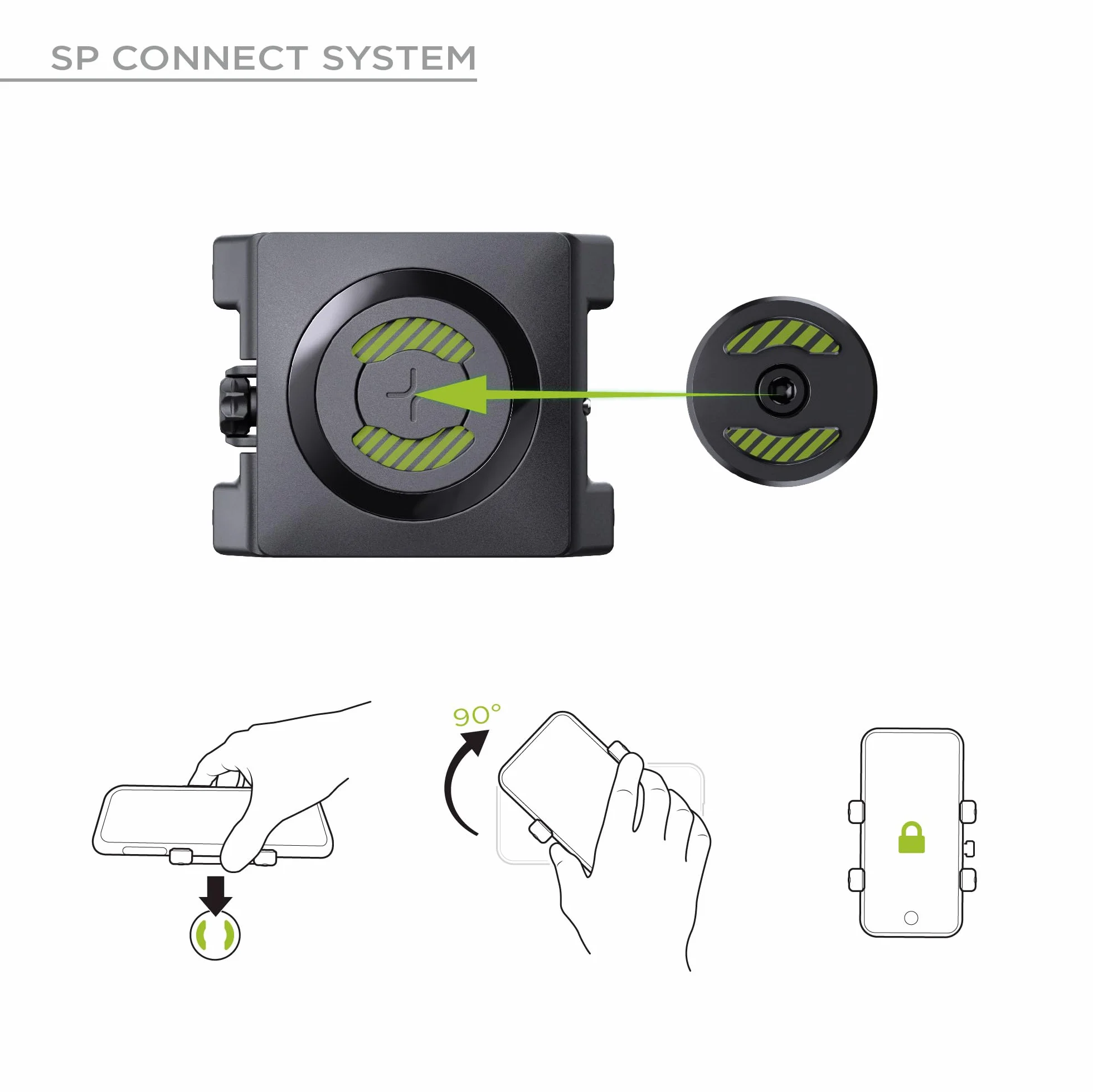 SP CONNECT SPC+ Mikrouchwyt na kierownicę do roweru, uchwyt na smartfon