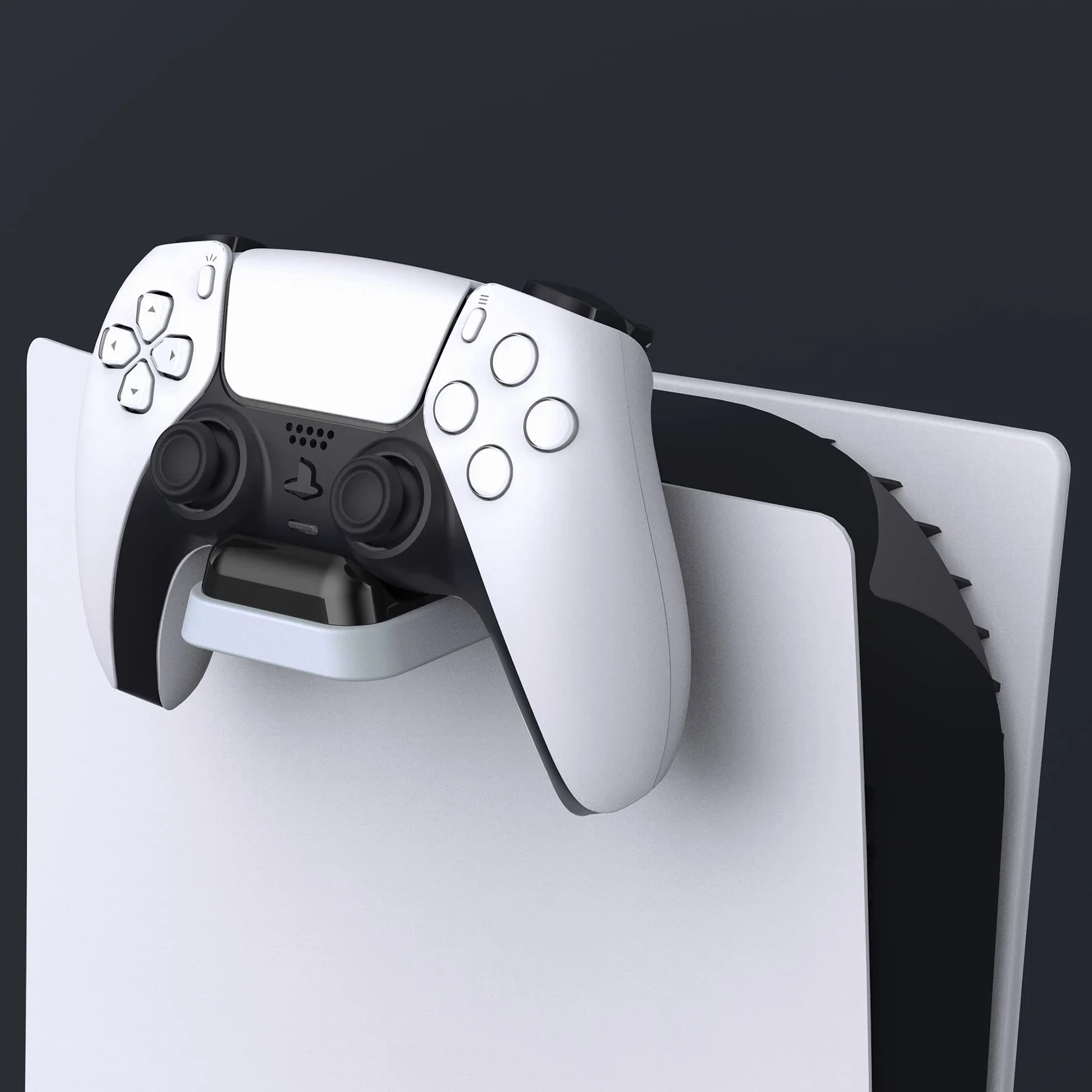 PlayVital Uchwyt Ścienny do PS5 Controller Stojak Xbox Series Wieszak na Słuchawki Stojak Switch Pro Biały