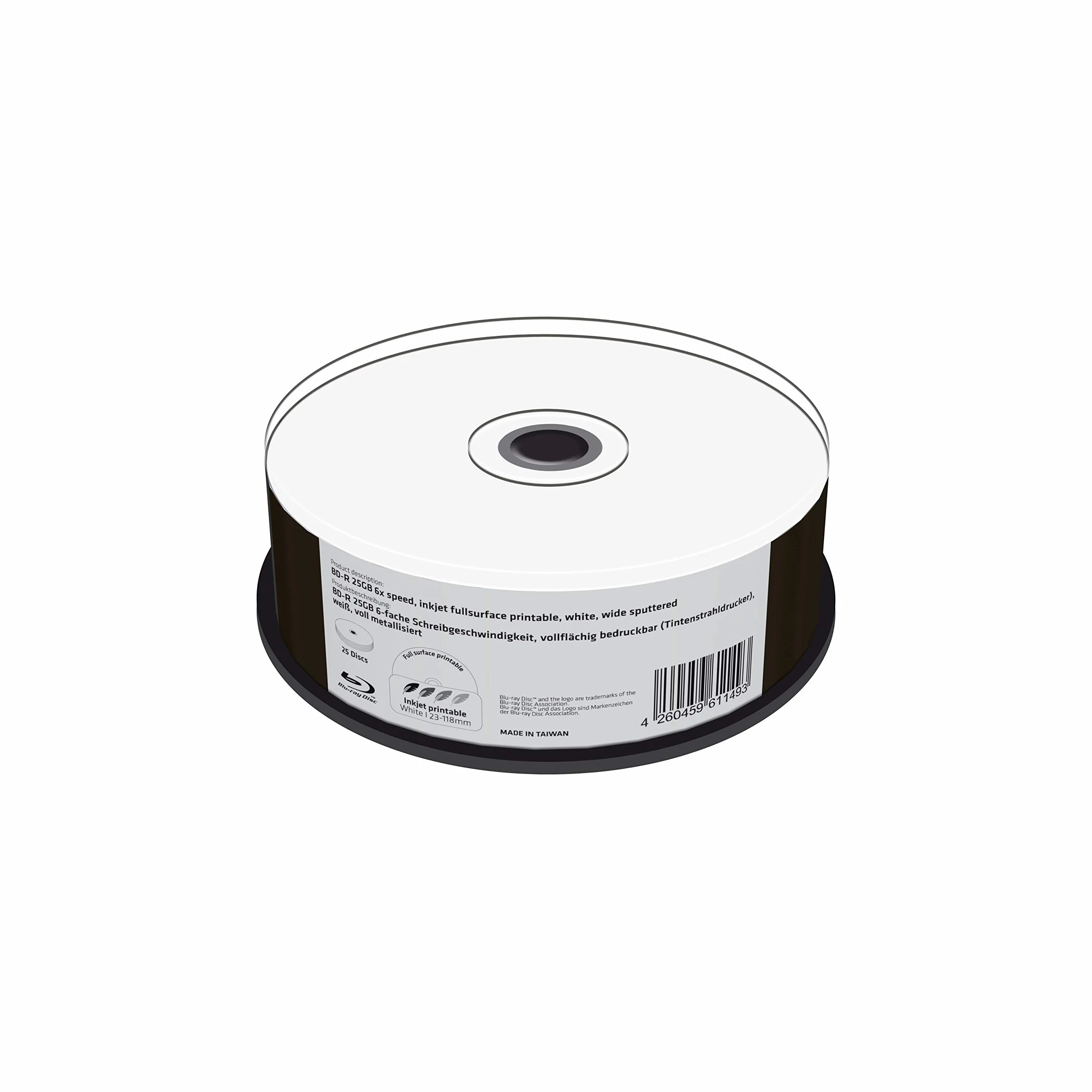 BD-R 25 GB 6x płyta do druku na całej powierzchni 25 szt. Cake Box