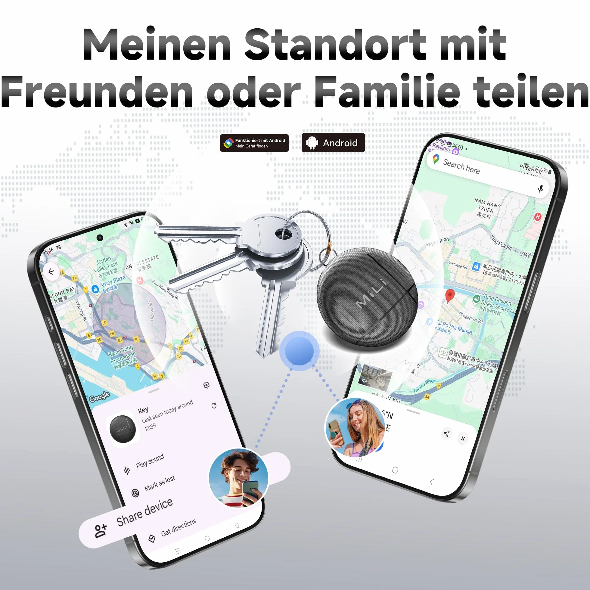 MiLi LiTag Smart Tracker Bluetooth 4 Pack lokalizator kluczy Android Google Centrum lokalizacji