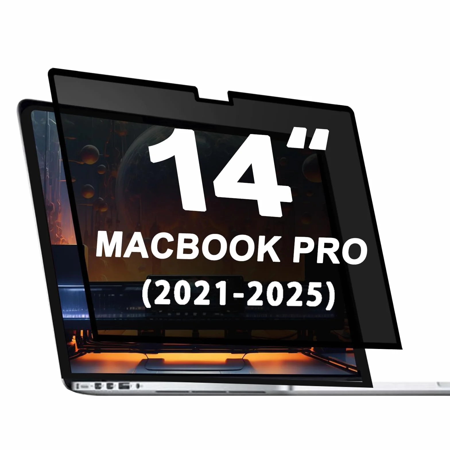 Nano Adsorpcyjny filtr prywatności do MacBooka Pro 14" (2021-2024, M1/M2/M3/M4 Pro/Max) HD odporny na zarysowania ochrona przed niebieskim światłem