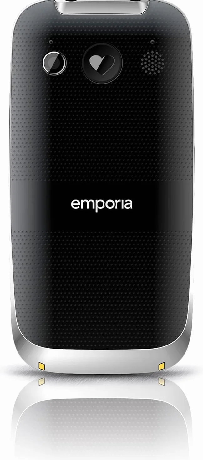 Emporia Euphoria V50_001 Telefon Komórkowy dla Seniorów, Czarny, Duże Przyciski