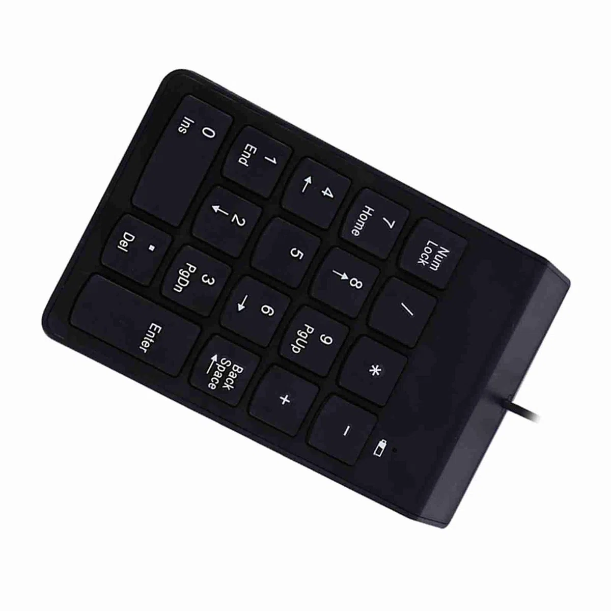 Generic Klawiatura Numeryczna Mini USB 18 Klawiszy Odporny na Zalanie do Laptopa Komputer Stacjonarny Pro Materiał ABS Czarny 1 szt.