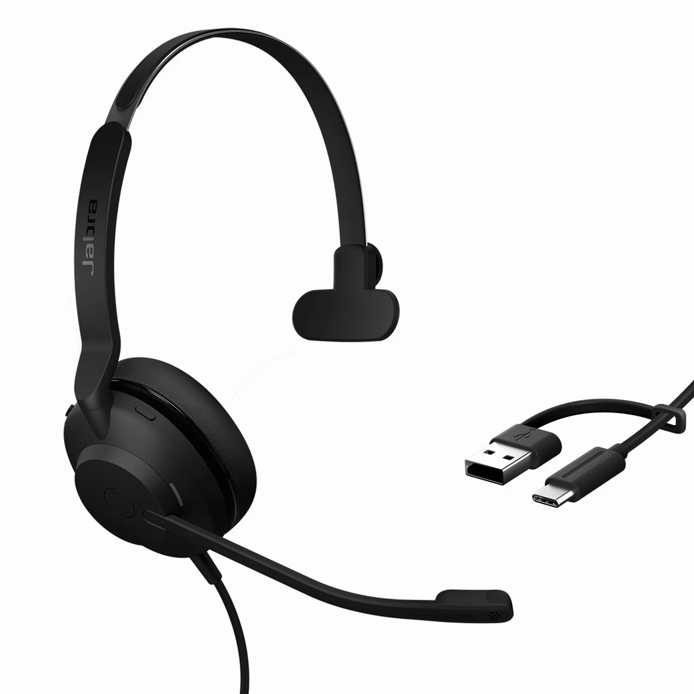 Jabra Evolve2 30 SE telefon On Ear Headset przewodowy mono czarny mikrofon redukcja szumów, redukcja szumów
