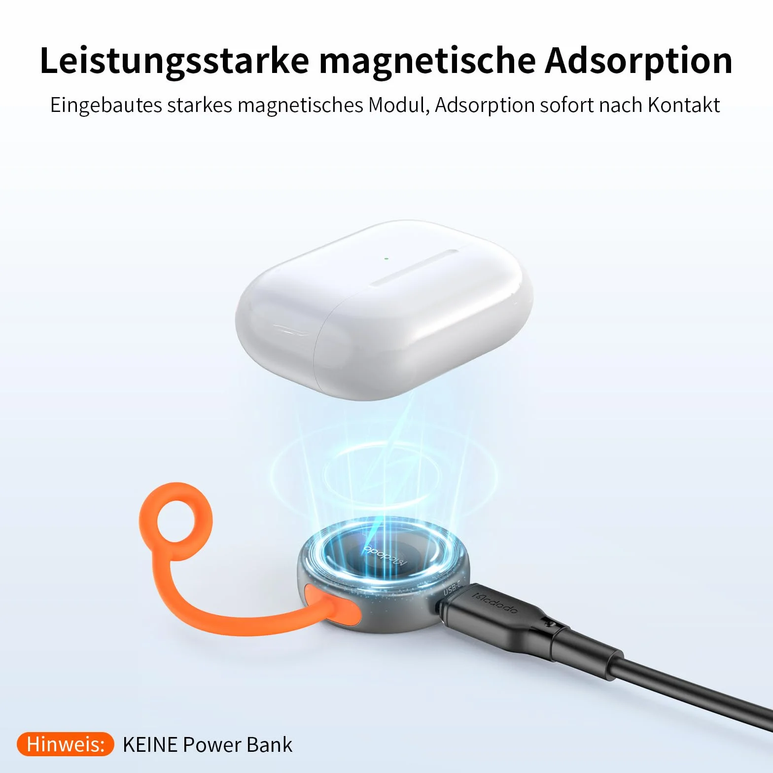 Mcdodo Apple Watch Magnetyczna Ładowarka z 2 Portami USB-C i Lightning do Series 10 9 8 7 6 5 4 3 2 SE Ultra