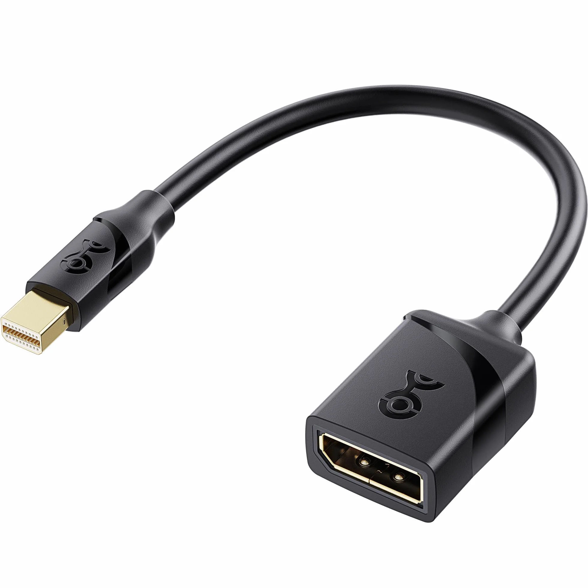 Cable Matters Przejściówka z Mini DisplayPort na DisplayPort (Mini DP na DP) w kolorze czarnym - Obsługa rozdzielczości 8K - Zgodność z portami Thunderbolt i Thunderbolt 2