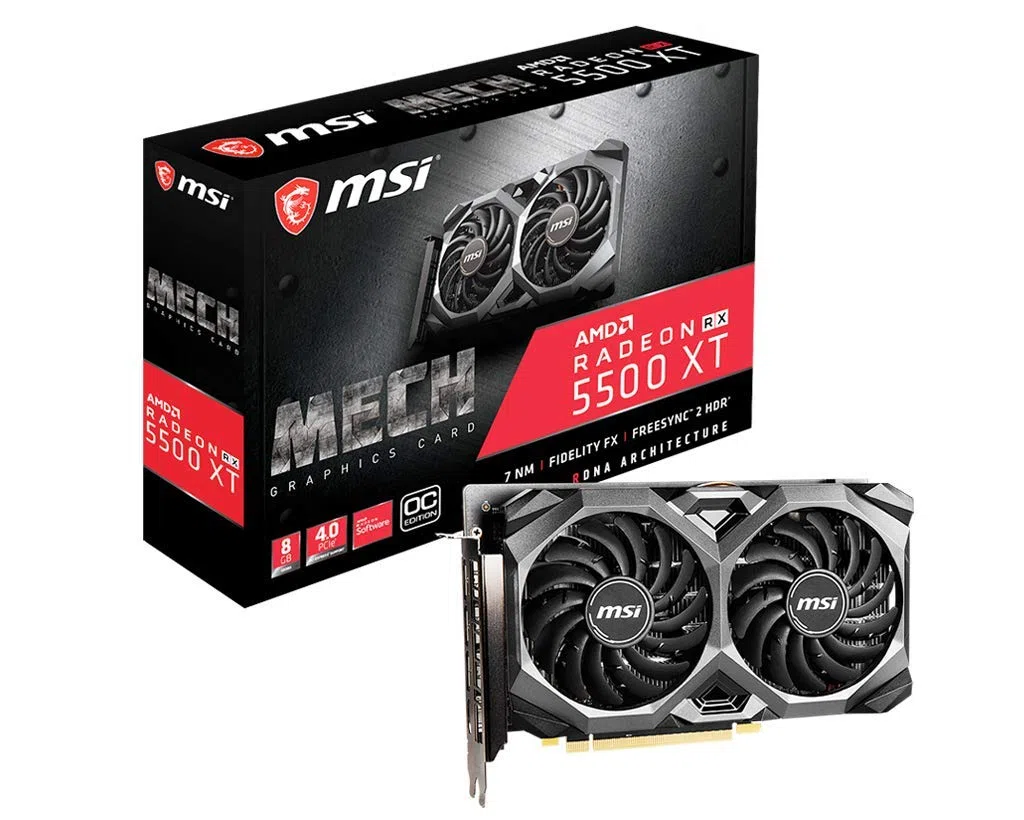 MSI Radeon RX 5500 XT MECH 8G OC enthusiast karta graficzna