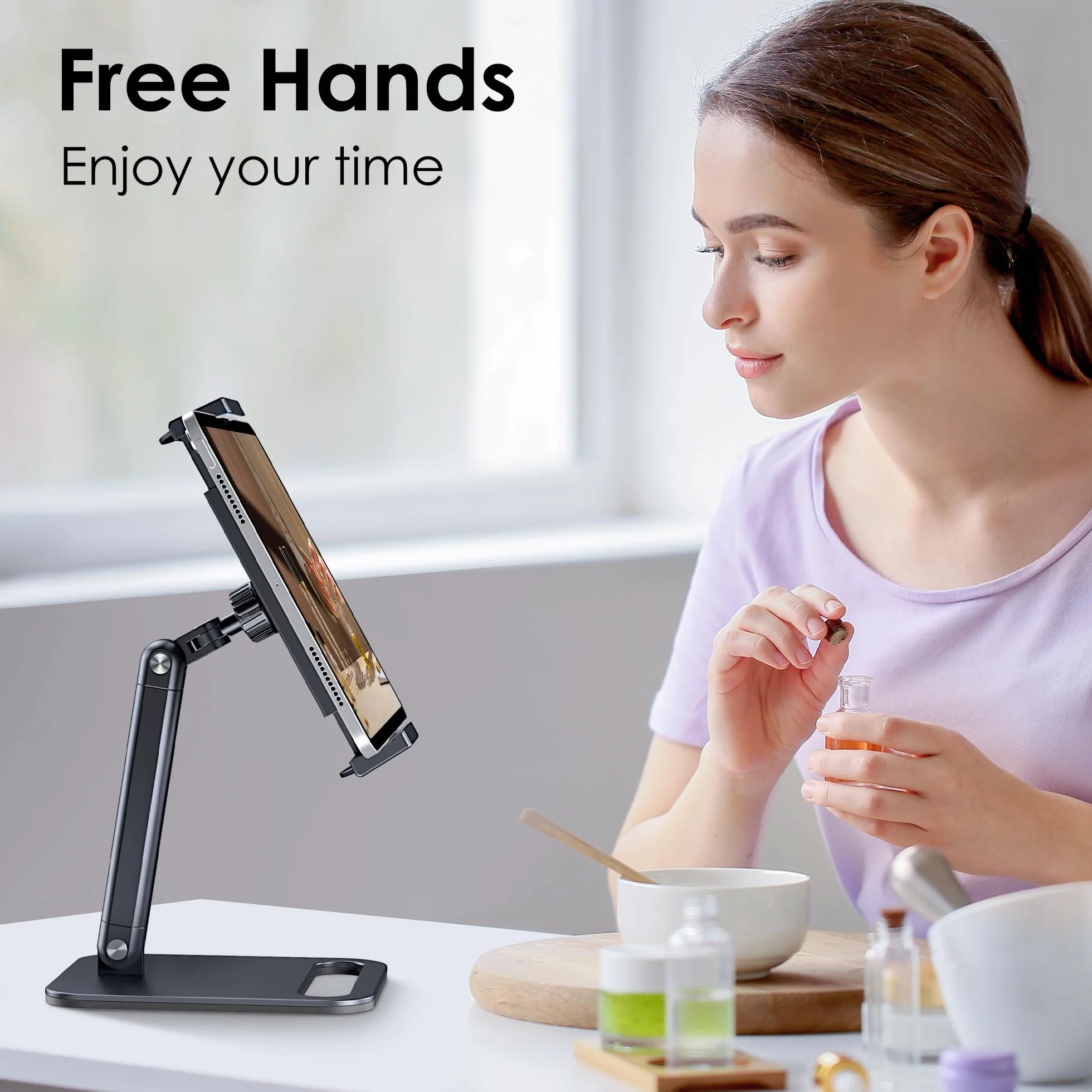 CreaDream Stojak na tablet aluminiowy regulowany obrotowy 360° 4,7-33.0 cm iPad Pro Air Mini Galaxy Tab