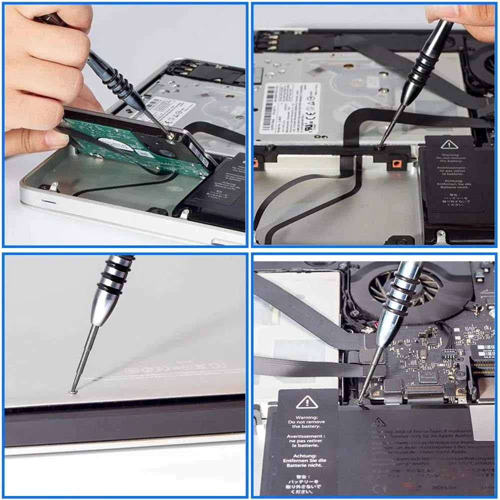 MMOBIEL Profesjonalny 3-częściowy zestaw śrubokrętny Zestaw narzędzi kompatybilny z iPhone i MacBook Pro/Air z siatkówką