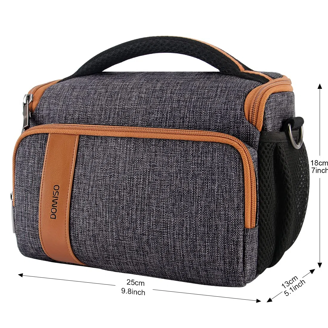 DOMISO SLR DSLR Kameratasche Wasserdicht Fototasche Grau