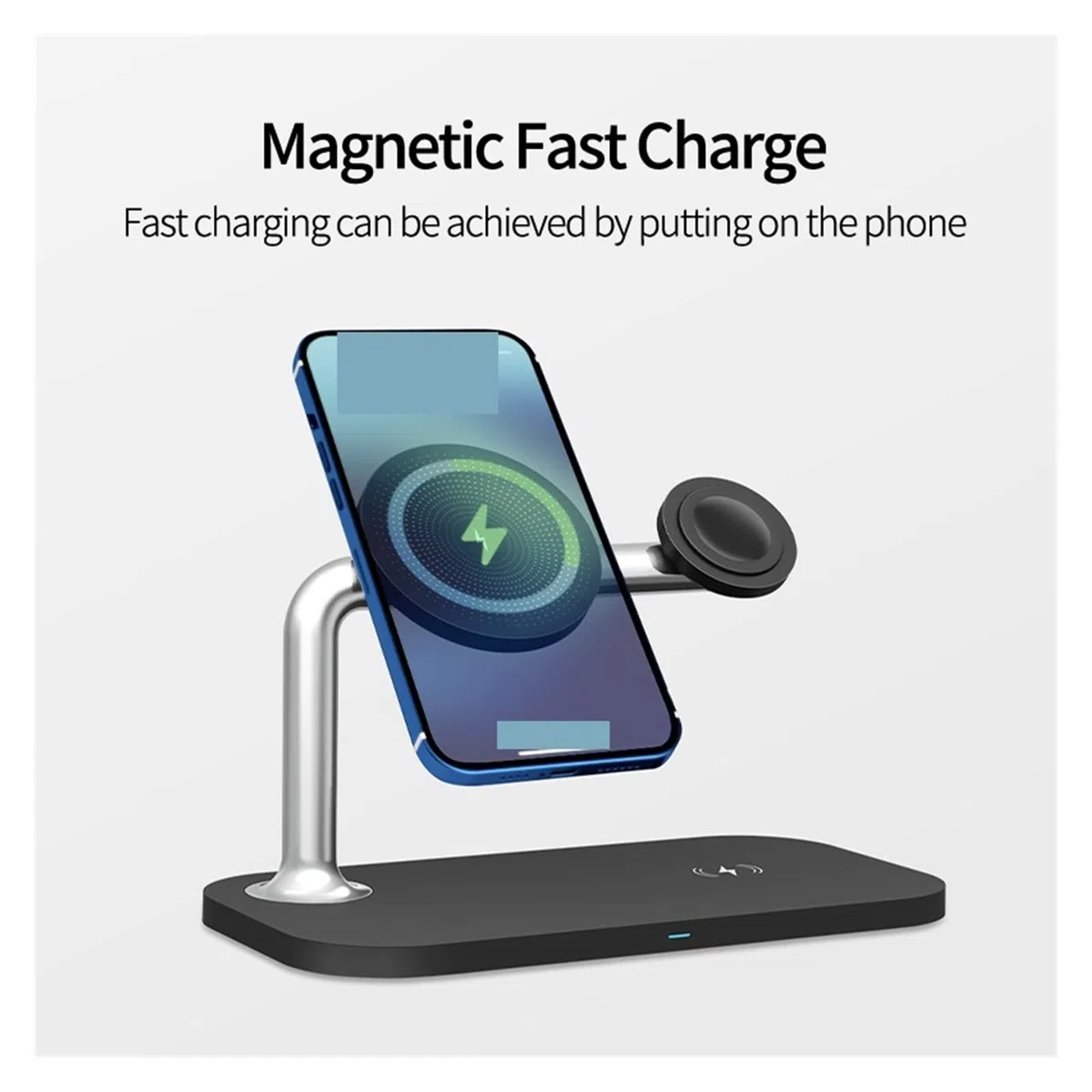 Magnetyczna bezprzewodowa ładowarka 30 W 3 w 1 Stojak na telefon Zegarek Magnetyczna bezprzewodowa stacja ładująca Szybkie ładowanie słuchawek Kompaktowy i mocny(Model JD85-01)