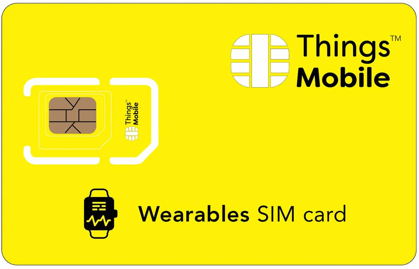 Karta SIM do WEARABLES Things Mobile globalne pokrycie sieci GSM/2G/3G/4G bez kosztów stałych bez daty ważności