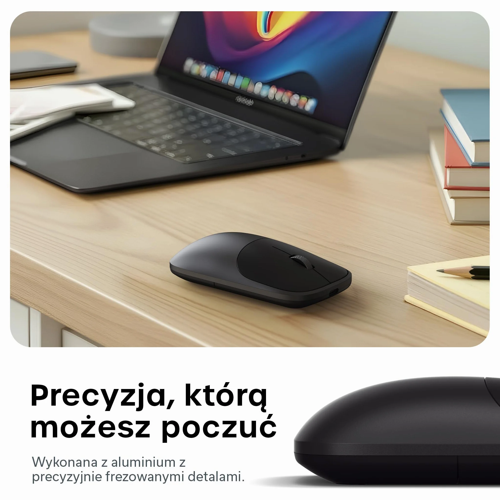 SATECHI Slim EX Mysz Bezprzewodowa, Bluetooth wielourządzeniowy i 2,4 GHz dla macOS, Windows, iPadOS i Android, Spokojne Kliknięcia, Anodowane Aluminium, Ładowanie USB-C – Gwiezdna szarość