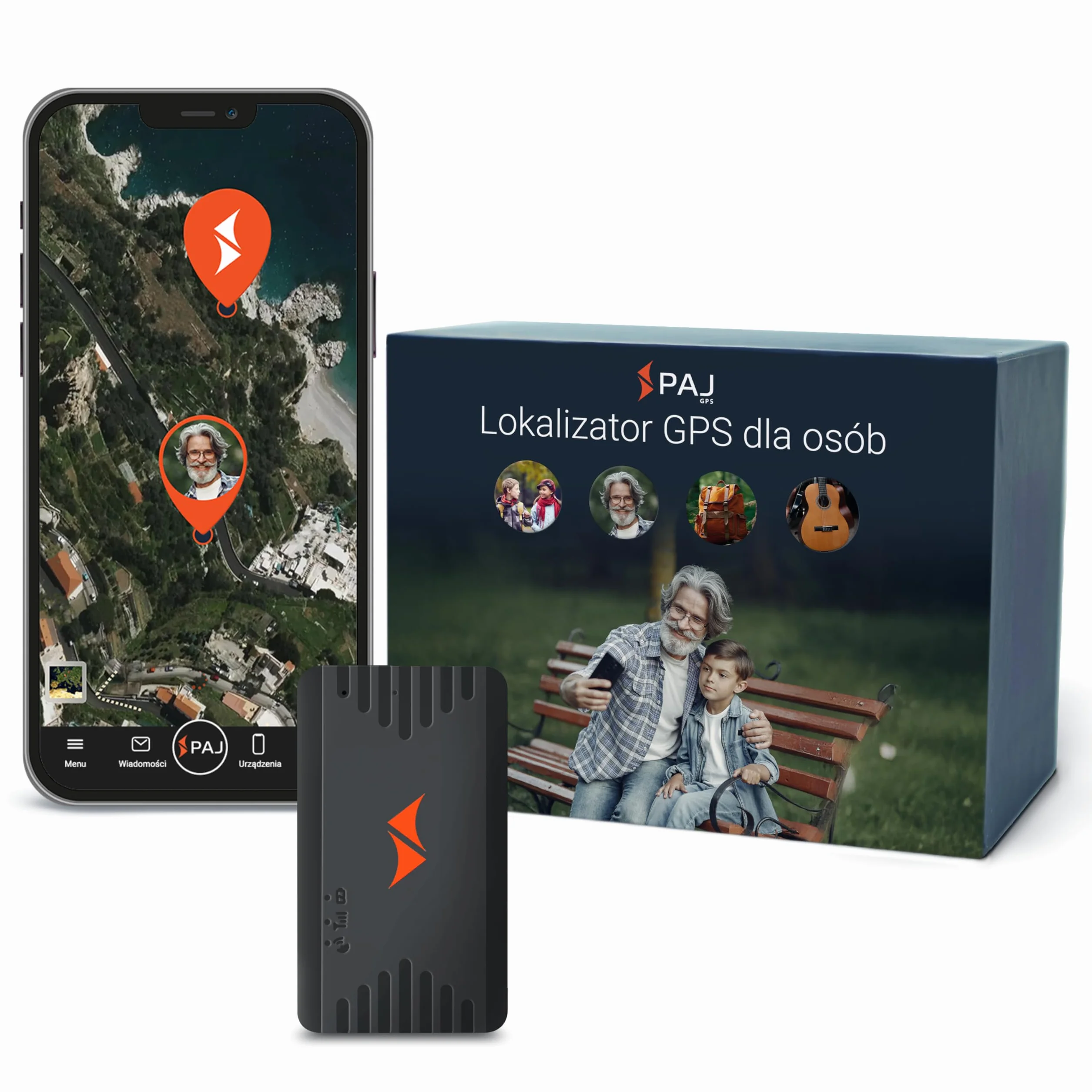 PAJ People Finder 4G Mini Lokalizator GPS Dzieci Seniorów Demencja – Śledzenie Na Żywo – Bateria 5 Dni – Aplikacja Mobilna Geoogrodzenie Powiadomienia Alarm SOS Antykradzieżowy