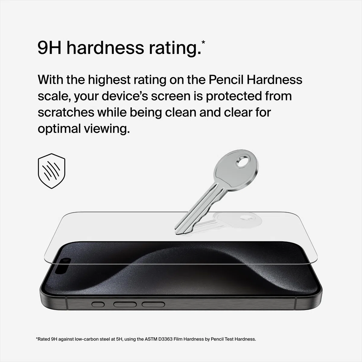 Belkin ScreenForce TemperedGlass Powlekane szkło ochronne do iPhone'a 15 Pro, przejrzyste, odporne na zarysowania, z ramką Easy Align do mocowania bez pęcherzyków powietrza, 2 szt, Amazon Exclusive