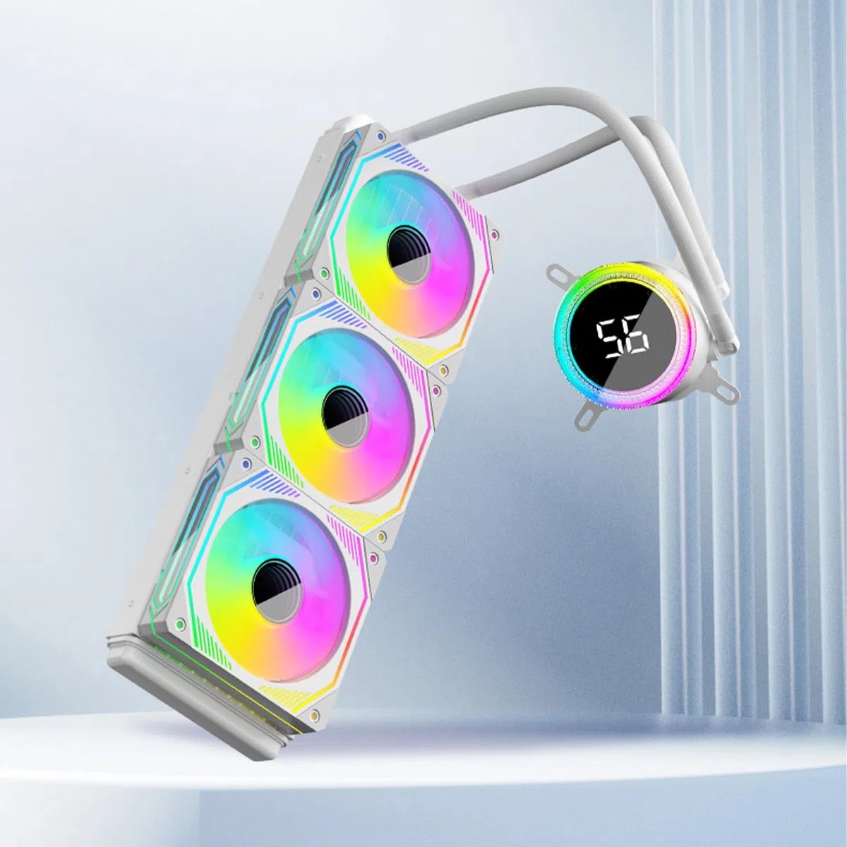 Chłodzony procesorem ARGB wentylator chłodzący wodą z potrójnym 120 mm ARGB Wydajne chłodzenie CPU Radiator