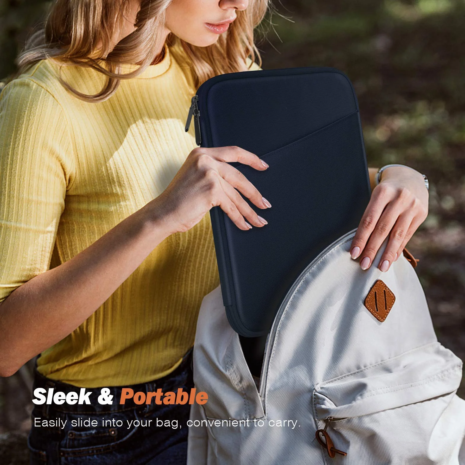 MoKo Etui na tablet 9-11 cali, pasuje do iPada air 5 10.9" 2022, iPada Pro 11 M2 2022-2018, iPada 10 10.9 2022, iPada Air 4 10.9, Tab S8/A7, torby ochronnej z kieszenią, Indigo
