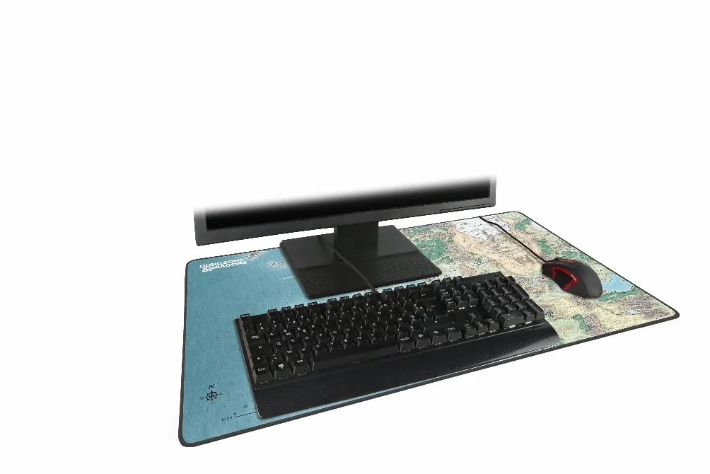 Konix Dungeons & Dragons XXL Podkładka pod mysz 80 x 46 cm do gier PC - antypoślizgowa podstawa - wzór karty Faerûn