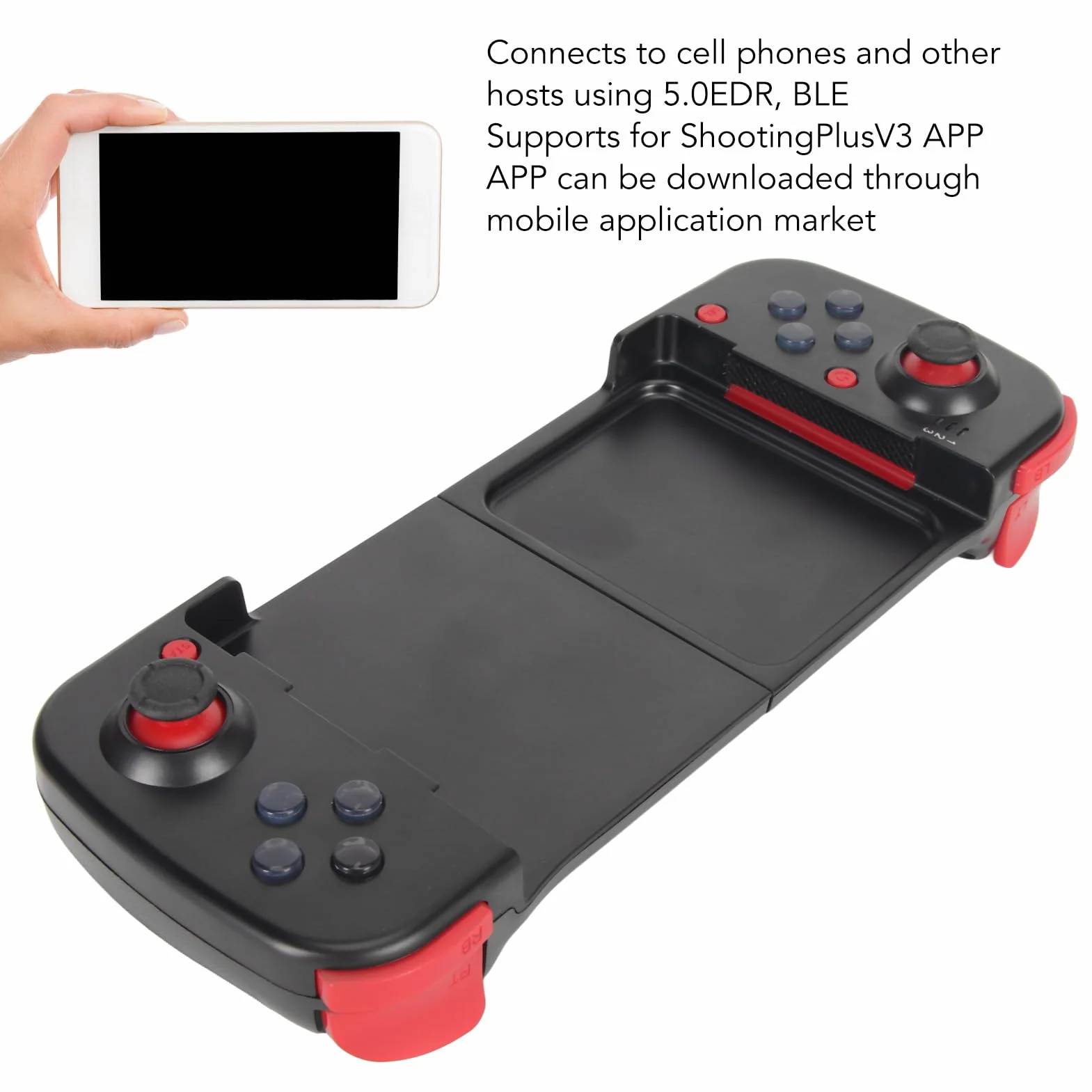 Mobilny Kontroler do Gier na Telefon z Systemem Android USB C, Bezprzewodowy Gamepad Bluetooth, Uchwyt Kontrolera Telefonu o Niskim Opóźnieniu, Plug and Play E Sports Gamepad
