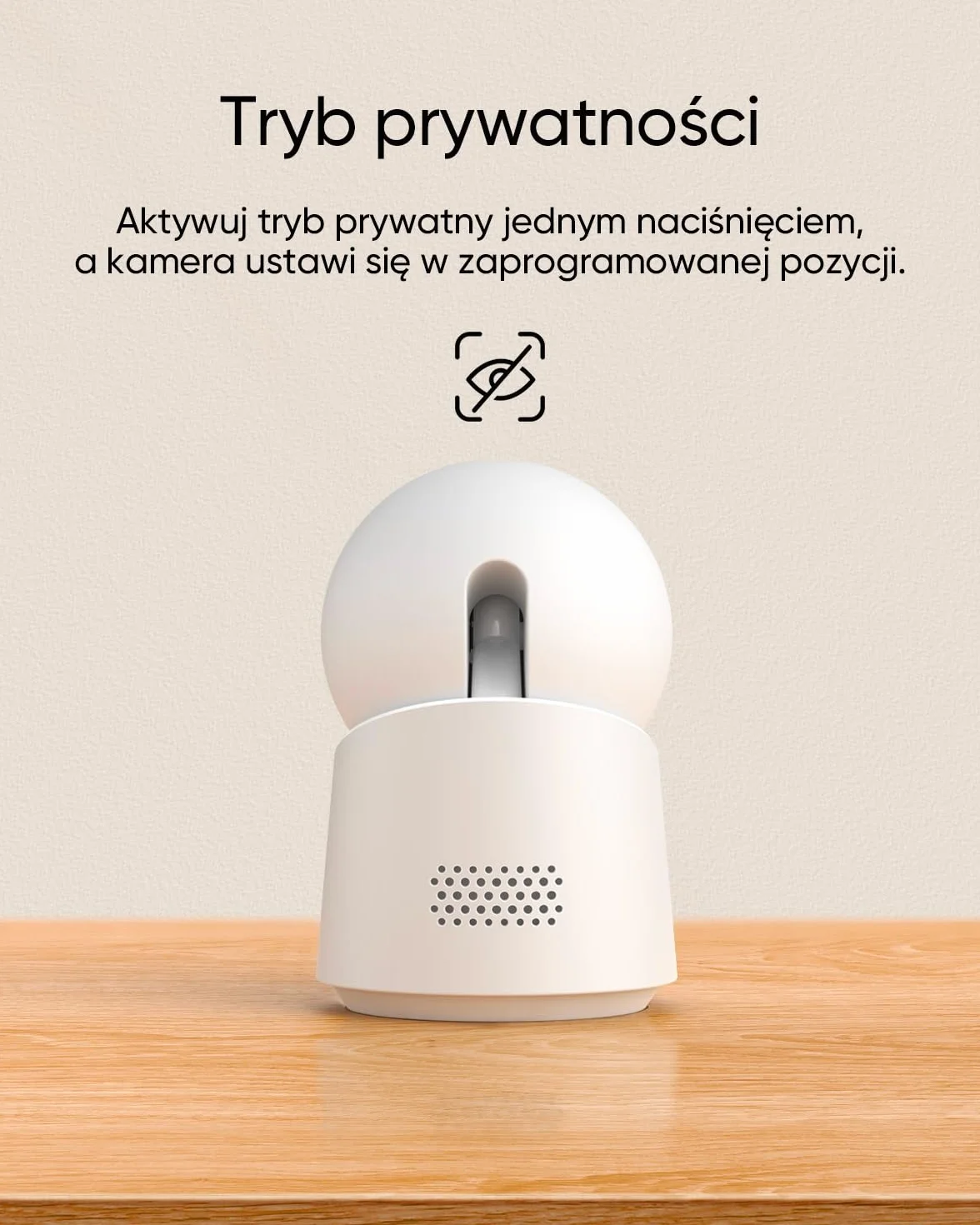 eufy Security C220 Kamera wewnętrzna 2K, obracana 360°, Wi-Fi, wykrywanie ludzi AI