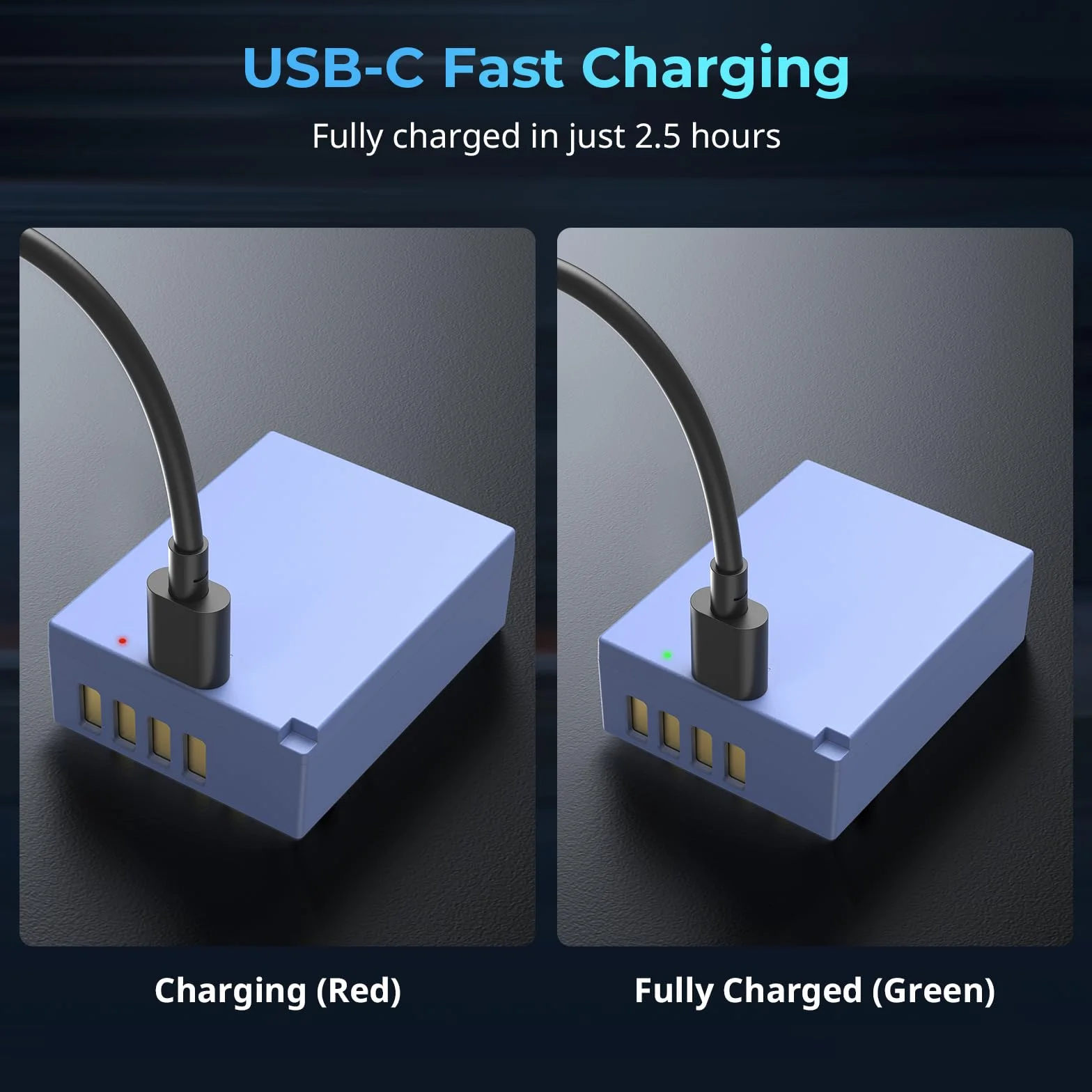 SMALLRIG Akumulator NP-W126S 1050mAh Akumulator USB-C do aparatu Fujifilm X100 IV, X-S10, X-T100, 2,5 godziny pełnego ładowania, do Fujifilm X-T50, X100V, X-T10, X-T20, X-T30, X-T30 II-5062