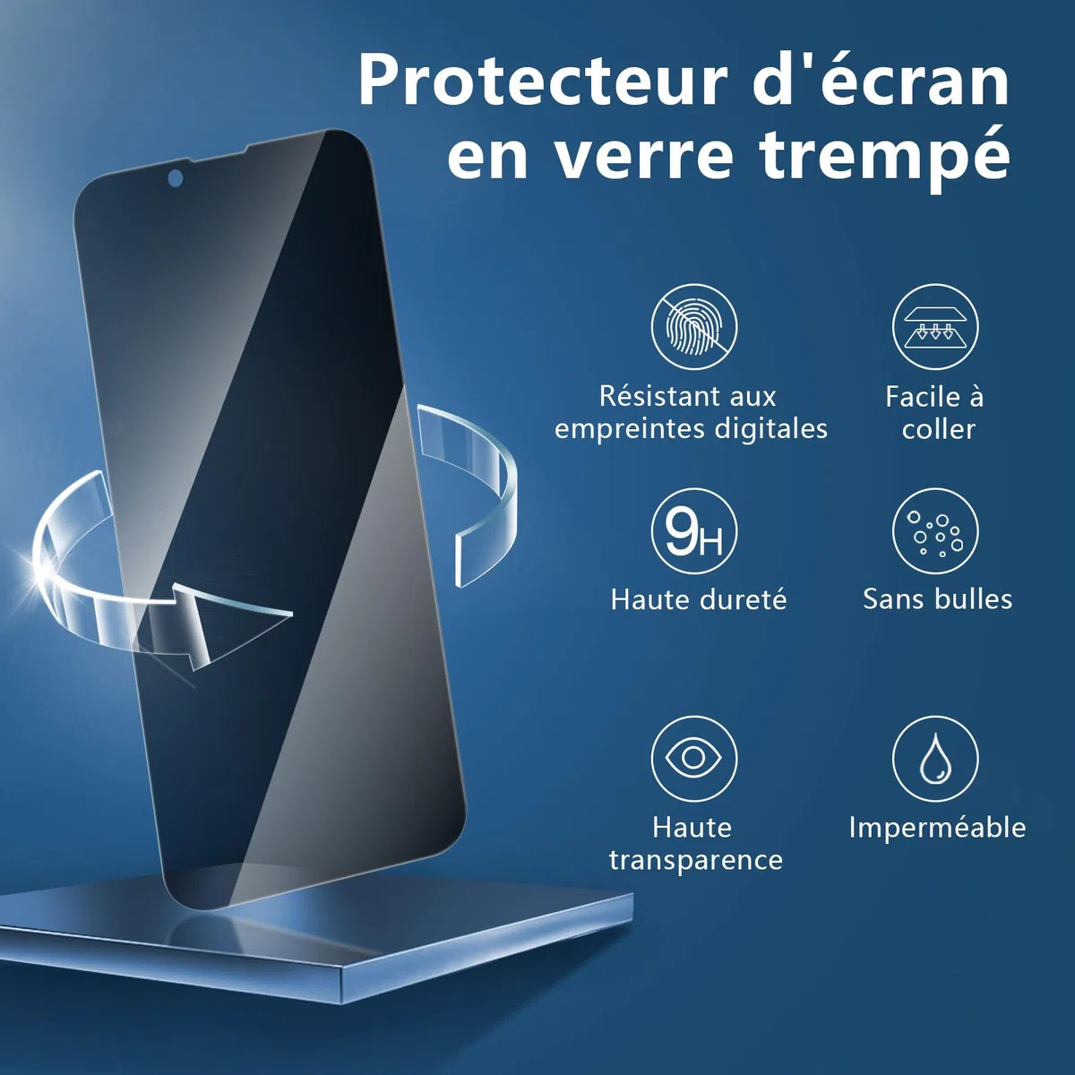 NEW'C 3 Sztuki, Prywatność Ochraniacz Ekranu dla iPhone 16e, iPhone 14, iPhone 13, iPhone 13 Pro (6,1 cala), Udoskonalony Kąt Prywatności 28 Stopni, Ultra Trwała Twardość 9H, Bez Bąbelków