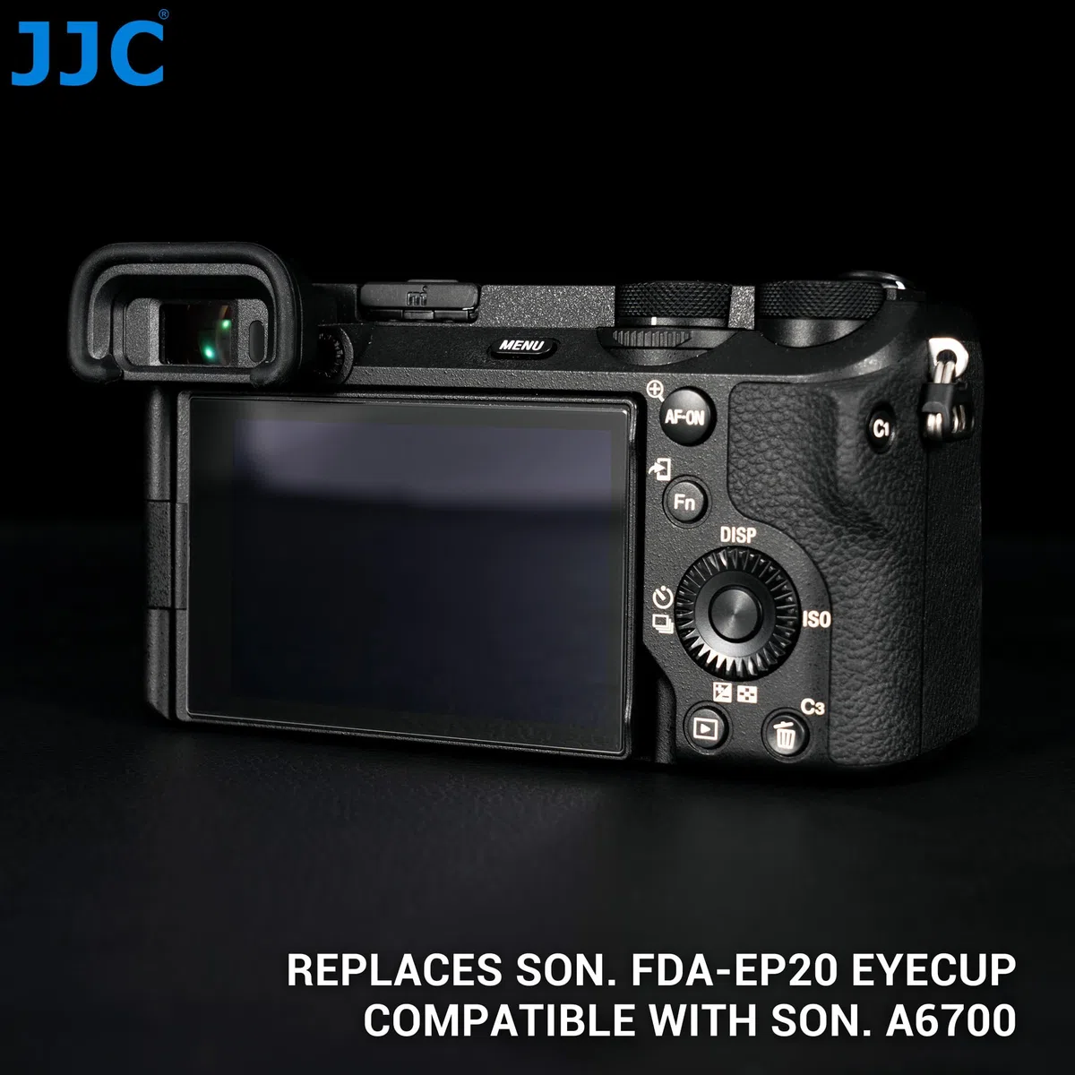 JJC okular muszla oczna z miękkiego silikonu do bezlusterkowego aparatu Sony Alpha A6700 ILCE-6700 APS-C, zastępuje Sony FDA-EP20