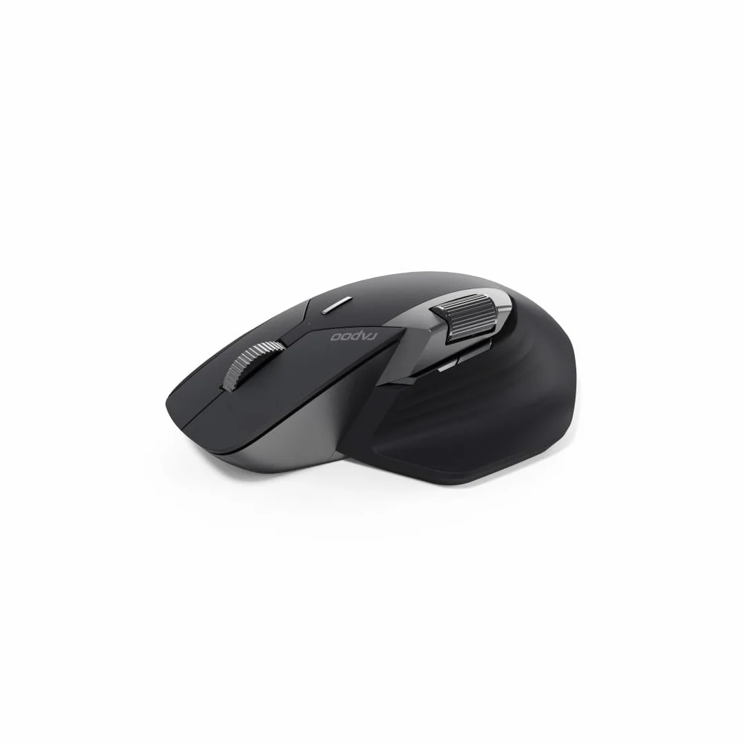 Rapoo MT760L mysz bezprzewodowa 4000 DPI, przyjazny dla środowiska, akumulator do ponownego ładowania, ergonomiczny, PC i Mac, szaro-czarna