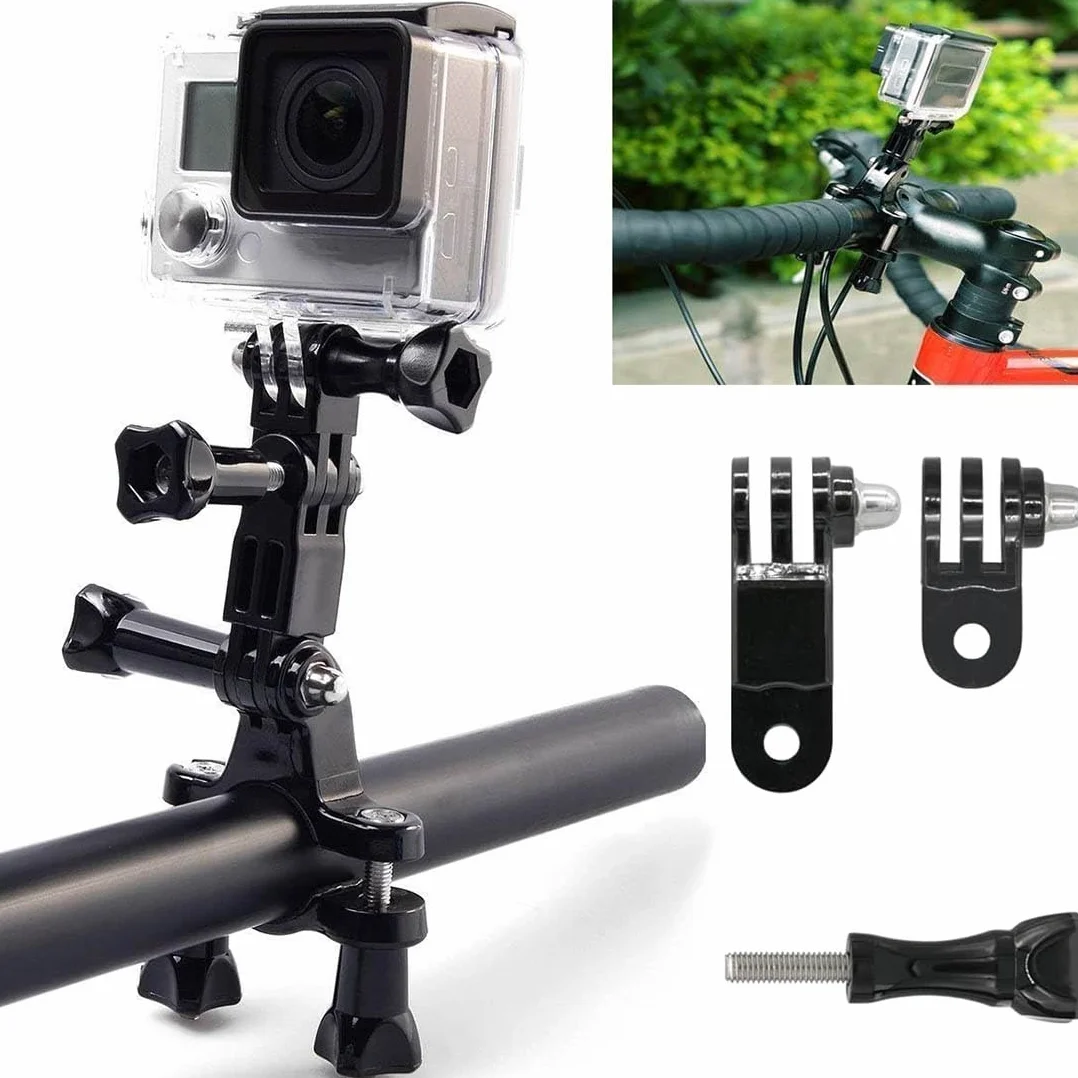 Zestaw 2 regulowanych ramienia przedłużającego, mocowanie na stałe przeguby z krótką i długą śrubą do kamery GoPro Hero 10, 9, 8, 7, 6, 5 i innych kamer sportowych