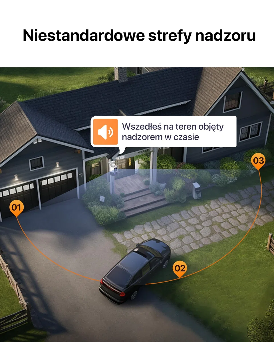 Tenda CH9 kamera do monitoringu zewnętrznego, 6 MP, podwójny obiektyw, zewnętrzna kamera monitorująca, IP66, bezpieczeństwa, automatyczne śledzenie, widoczność w nocy, 2 audio,