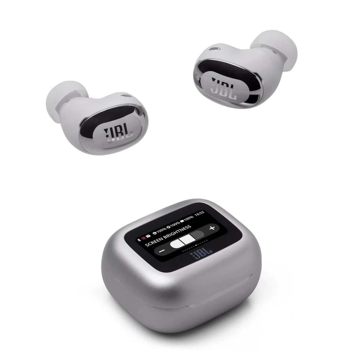 JBL Live Buds 3, Słuchawki Bezprzewodowe Douszne, Srebrne | Bluetooth, 40 h Pracy na Baterii, ANC i Dźwiękiem o Wysokiej Rozdzielczości, Wodoodporne IP55,