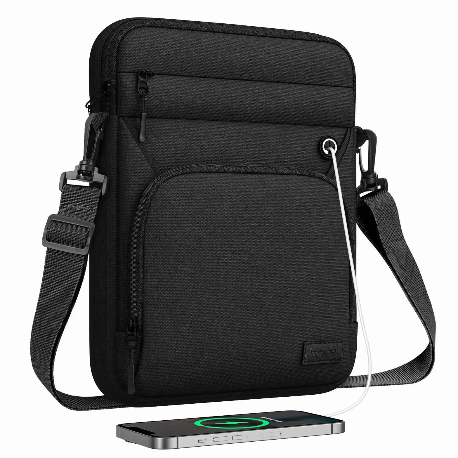 MoKo Etui na tablet kompatybilne z iPad Air 5 10,9" 2022, iPad 9/8/7. generacji 10.2, iPad Air 4 10,9, Tab S8 11", etui ochronne z paskiem na ramię, etui do tabletu 9-11"