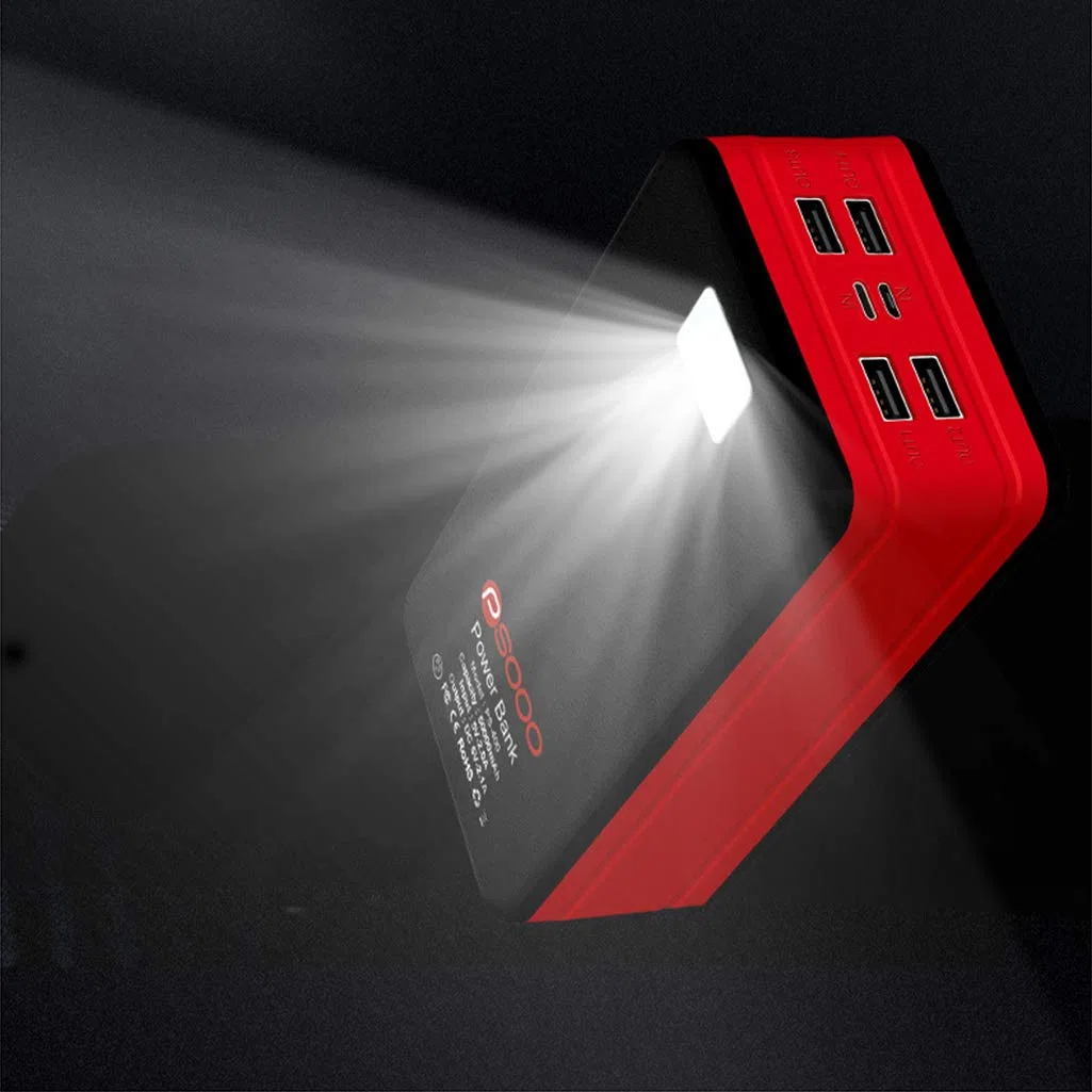 Powerbank Powerbank 50000 mAh Powerbank/Ładowarka solarna Powerbank/Powerbank solarny/Ładowarka przenośna solarna Powerbank/Telefon komórkowy Przenośne powerbanki, czerwony