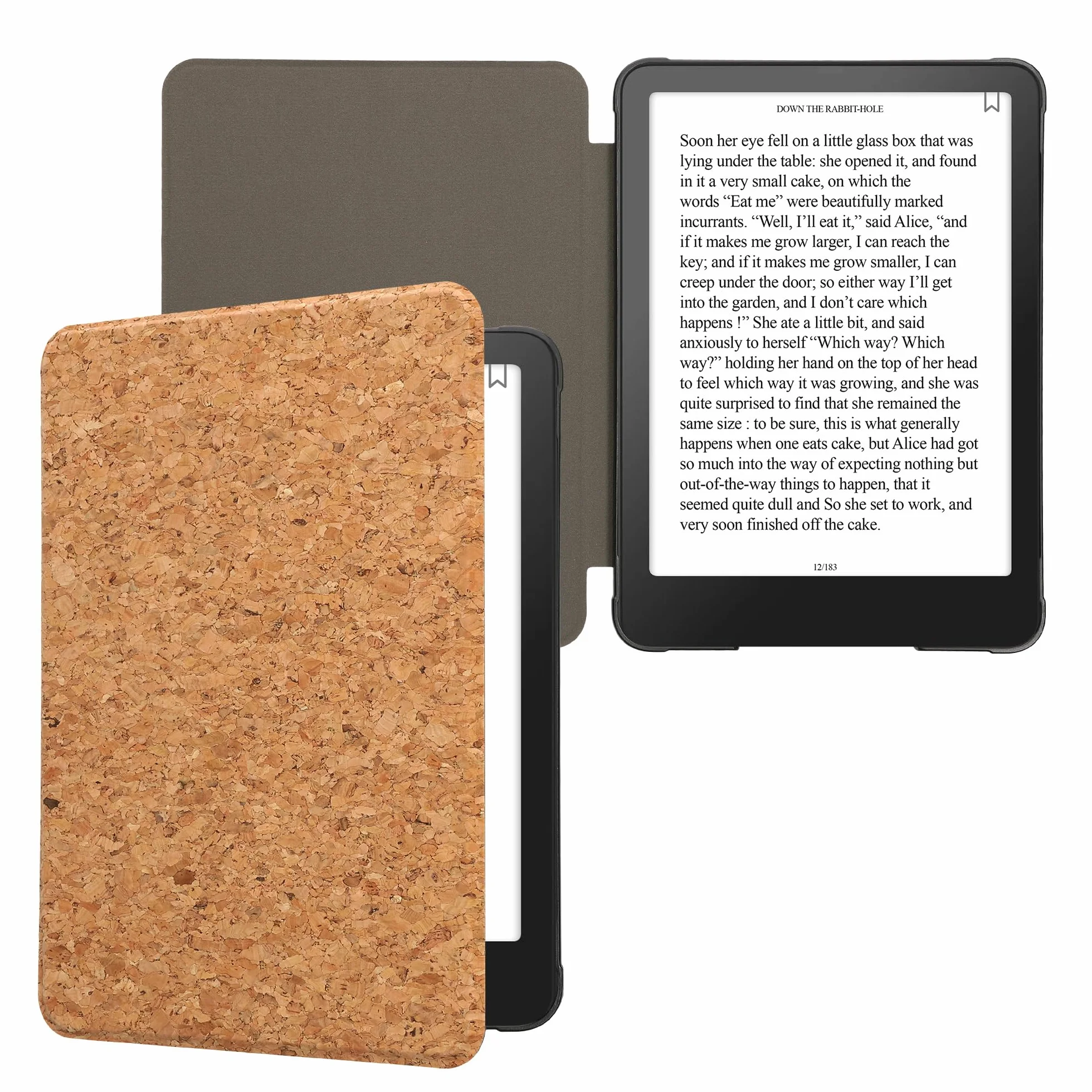 kwmobile Etui kompatybilne z Amazon Kindle Paperwhite (2024)/Colorsoft – ochraniacz na e-czytnik z korka – jasnobrązowe