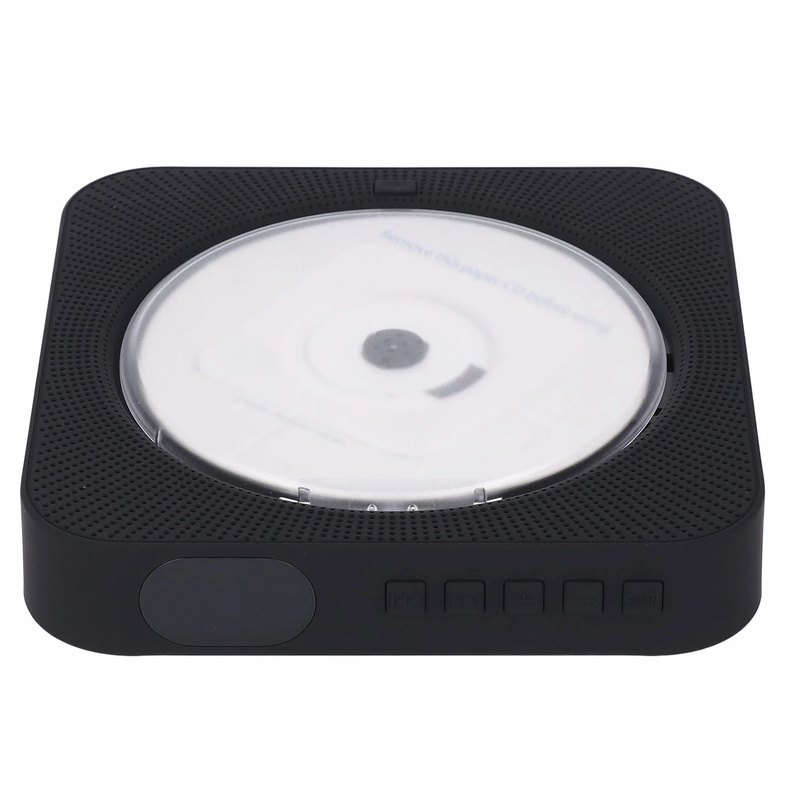 Generic Odtwarzacz CD z Głośnikami, Pilot do Montażu na ścianie Odtwarzacz CD Przenośny do Domu (BLACK)