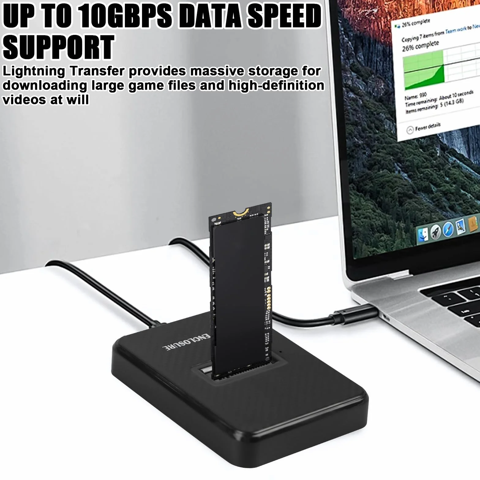 M.2 NVMe i SATA stacja dokująca, 10 Gb/s USB 3.2 Gen2 adapter do M-Key/B+M Dual Key zewnętrzny protokół NVMe i NGFF SSD 2230/2242/2260/2280 SSD