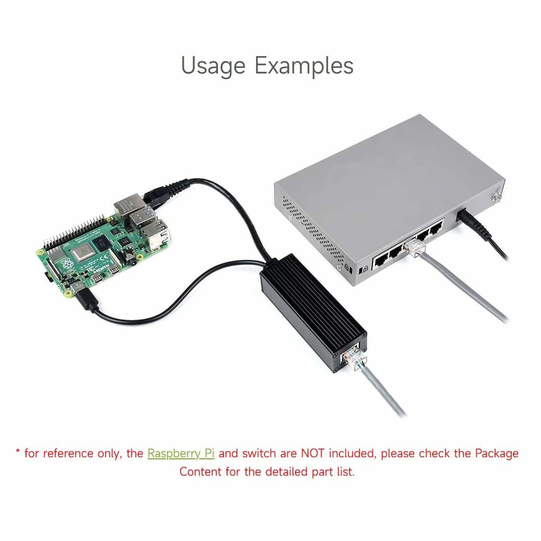 Waveshare Industrial Gigabit PoE Splitter, 5V 5A Type-C Output Port, Onboard MPS Control Chip