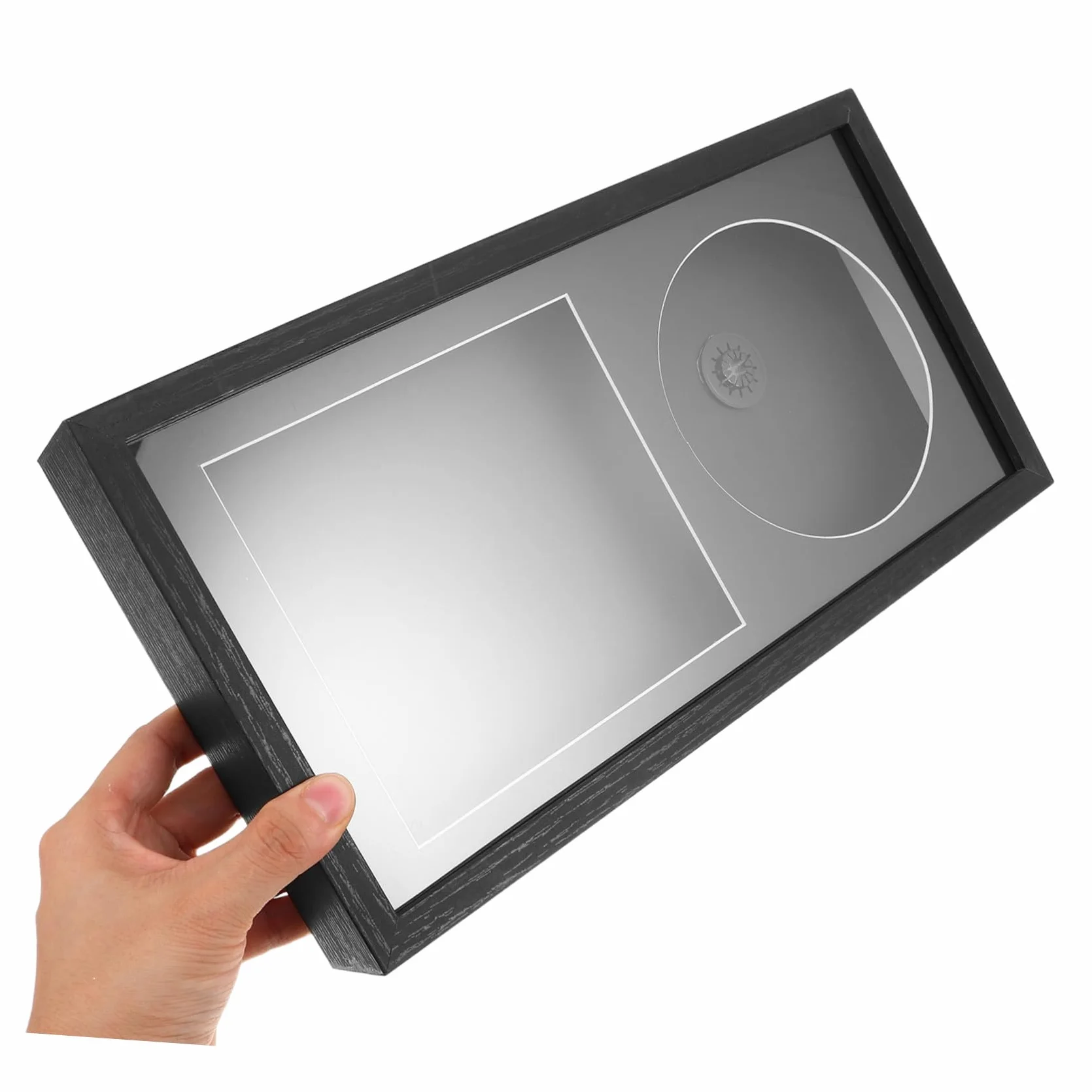 Vinyl Record Display Frame z Solidnego Drewna Stojak i Uchwyt Płyty CD Ramka