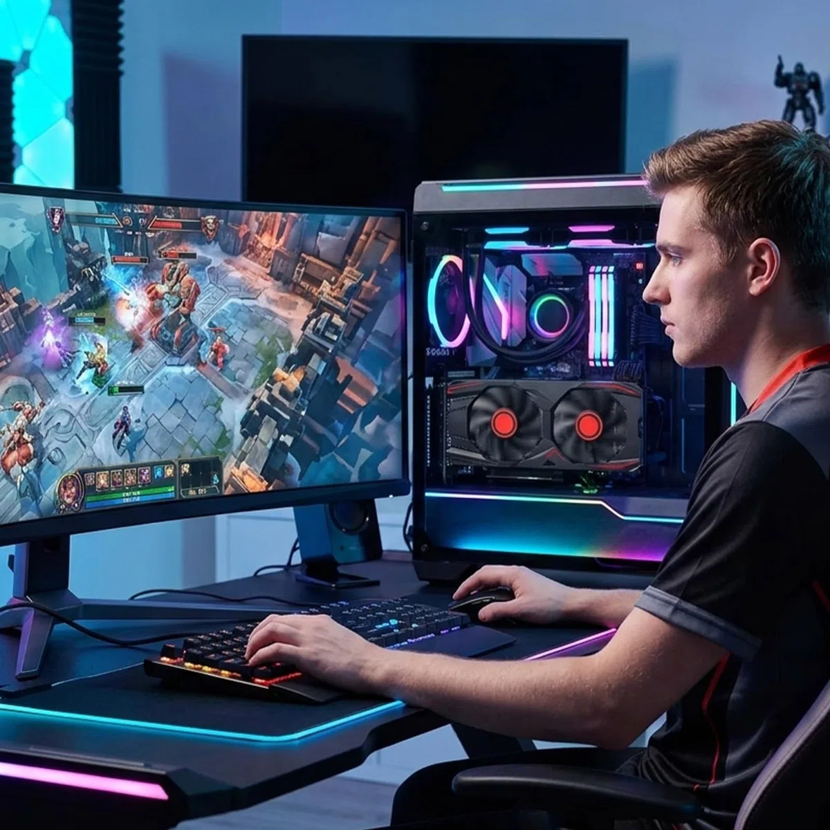 HERCHR Karta graficzna wideo PC, 6 GB GDDR5 192BIT podwójny wentylator PCIE 2.0 gniazdo 16X obsługuje interfejs multimedialny DVI VGA HD, karta graficzna do gier na komputer stacjonarny