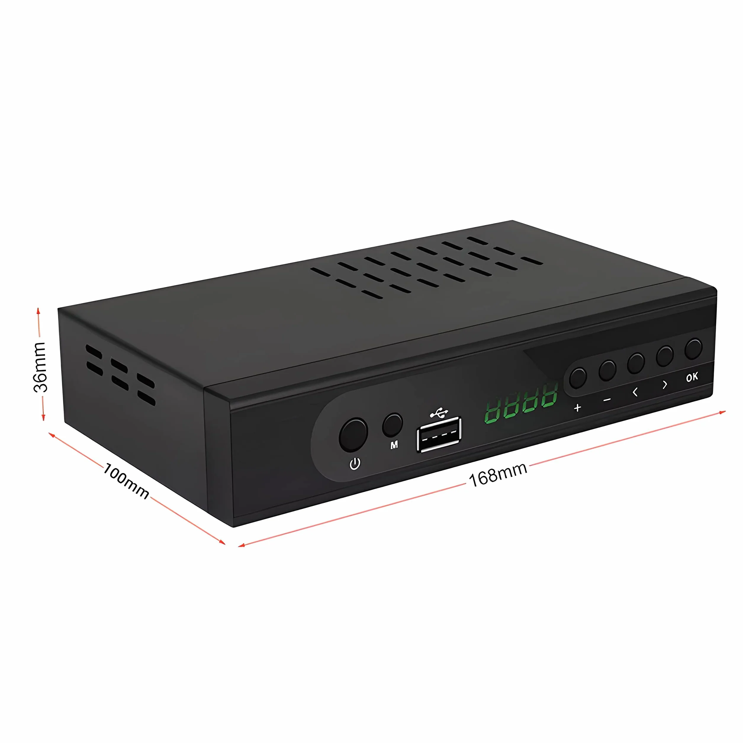 Retoo Odtwarzacz DVB-T2 Terrestrischer Full HD TV z HDMI i Fernbedienung, Digital Empfänger z H.265 HEVC, HsDTV Mediaplayer z PVR Aufnahmefunktion i Timeshift, odbiornik kabelowy z USB, czarny