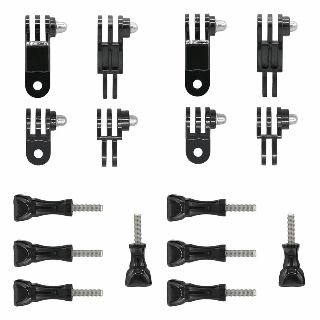 Zestaw 2 regulowanych ramienia przedłużającego, mocowanie na stałe przeguby z krótką i długą śrubą do kamery GoPro Hero 10, 9, 8, 7, 6, 5 i innych kamer sportowych