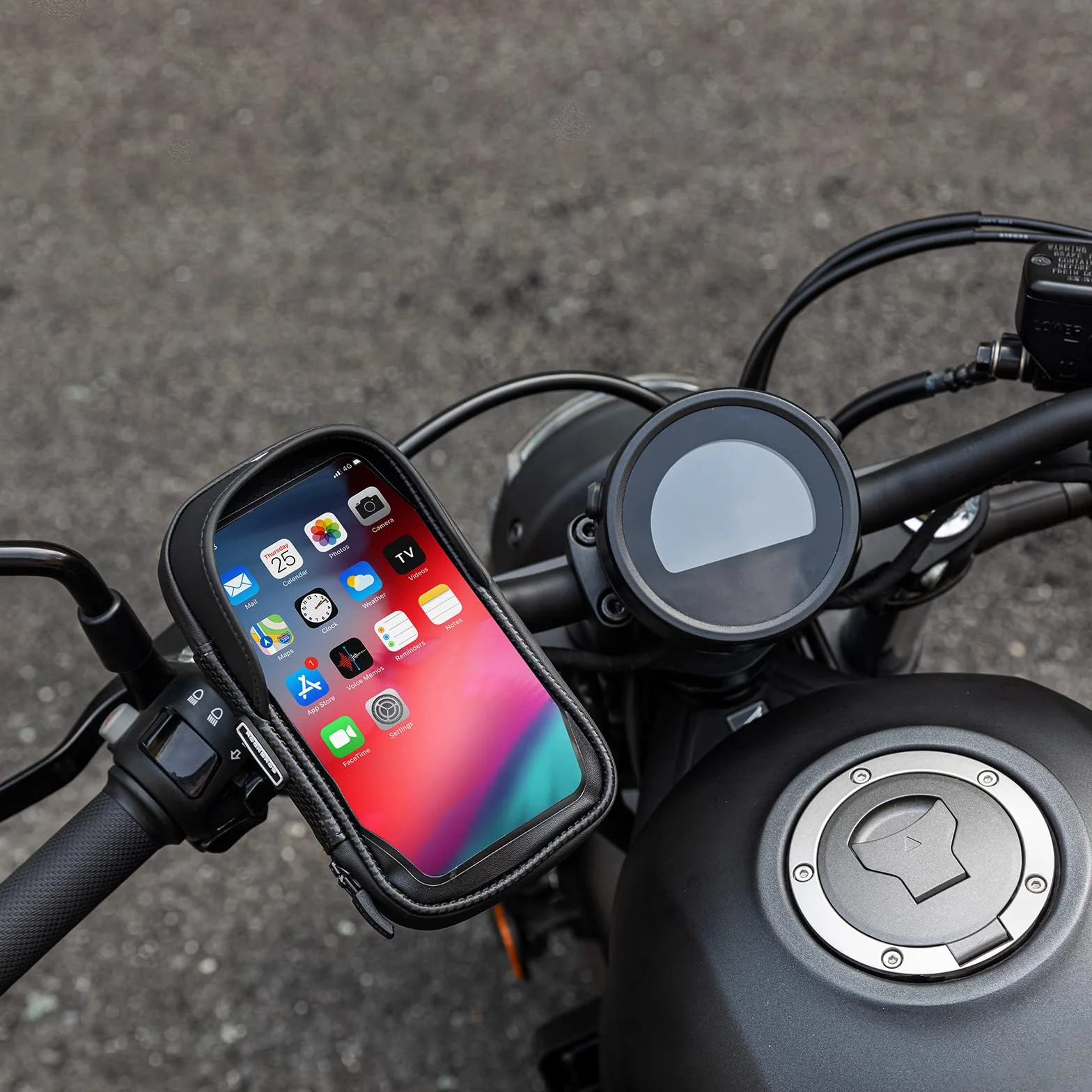 ROCKBROS Uchwyt na telefon komórkowy, torba rowerowa, wodoszczelna torba na kierownicę, obracana o 360°, do smartfonów o przekątnej ekranu 6,7", uchwyt na telefon komórkowy