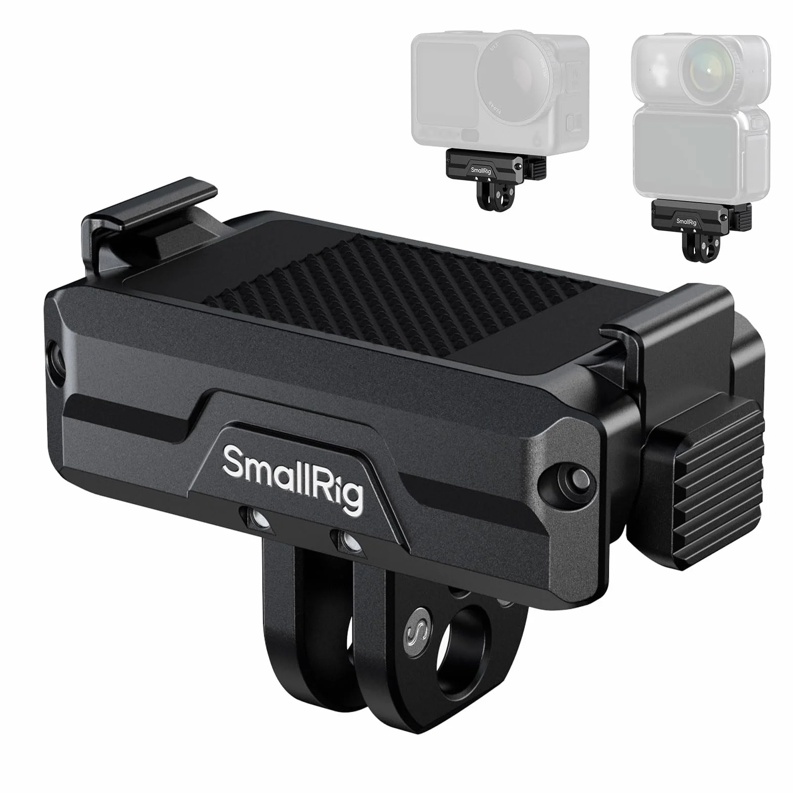 SMALLRIG Magnetyczny uchwyt adaptera z podwójnym mocowaniem do DJI Osmo Action 6/Osmo Nano, dwukierunkowy magnetyczny uchwyt szybkozłączki składany z 2-bolcowym mocowaniem - 5890