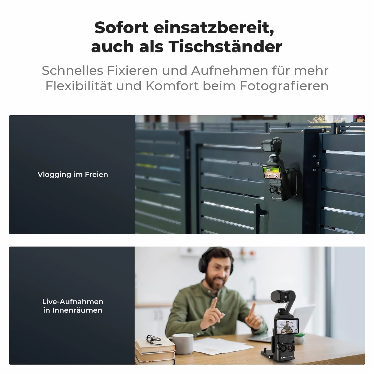 K&F Concept Uchwyt magnetyczny do Dji Osmo Pocket 3, Akcesoria Podstawa uchwytu magnetycznego Kompatybilny z dji OSMO Pocket 3 Creator Combo