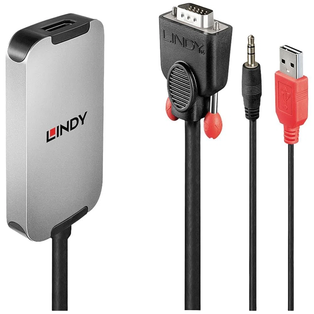 LINDY Konwerter VGA na DisplayPort 1.2