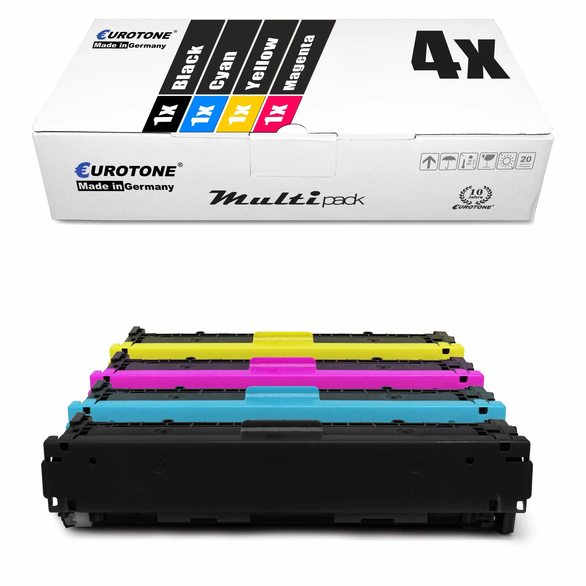 4-częściowy zestaw alternatywny toner Eurotone zastępuje CB540A-43A regenerowany zamiennik do HP Color LaserJet CP1210 CP1213 CP1214 CP1215 CP1216 CP1217 / CP1513 CP1514 CP1515 CP1516 CP1517 CP17 CP17 CP17 CP17 CP17 518 CPP 1519 / CM1312 CM1512 - kompatyb