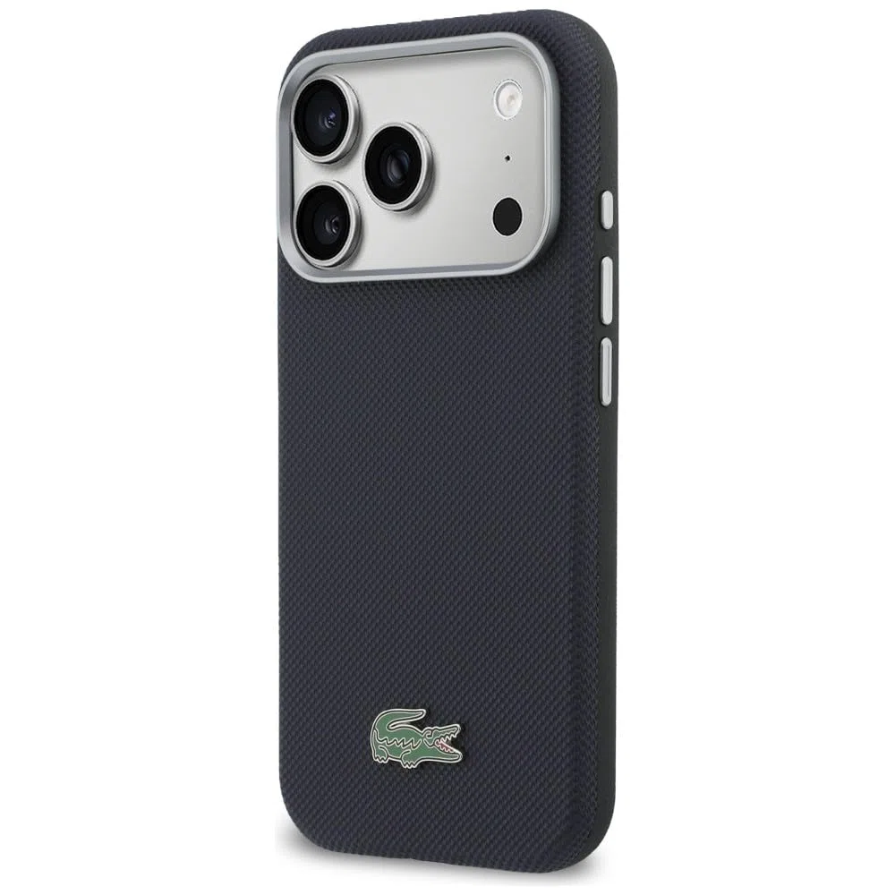 CG MOBILE Lacoste Petit Piqué etui do iPhone 17 Pro Max kompatybilne z MagSafe (granatowe)