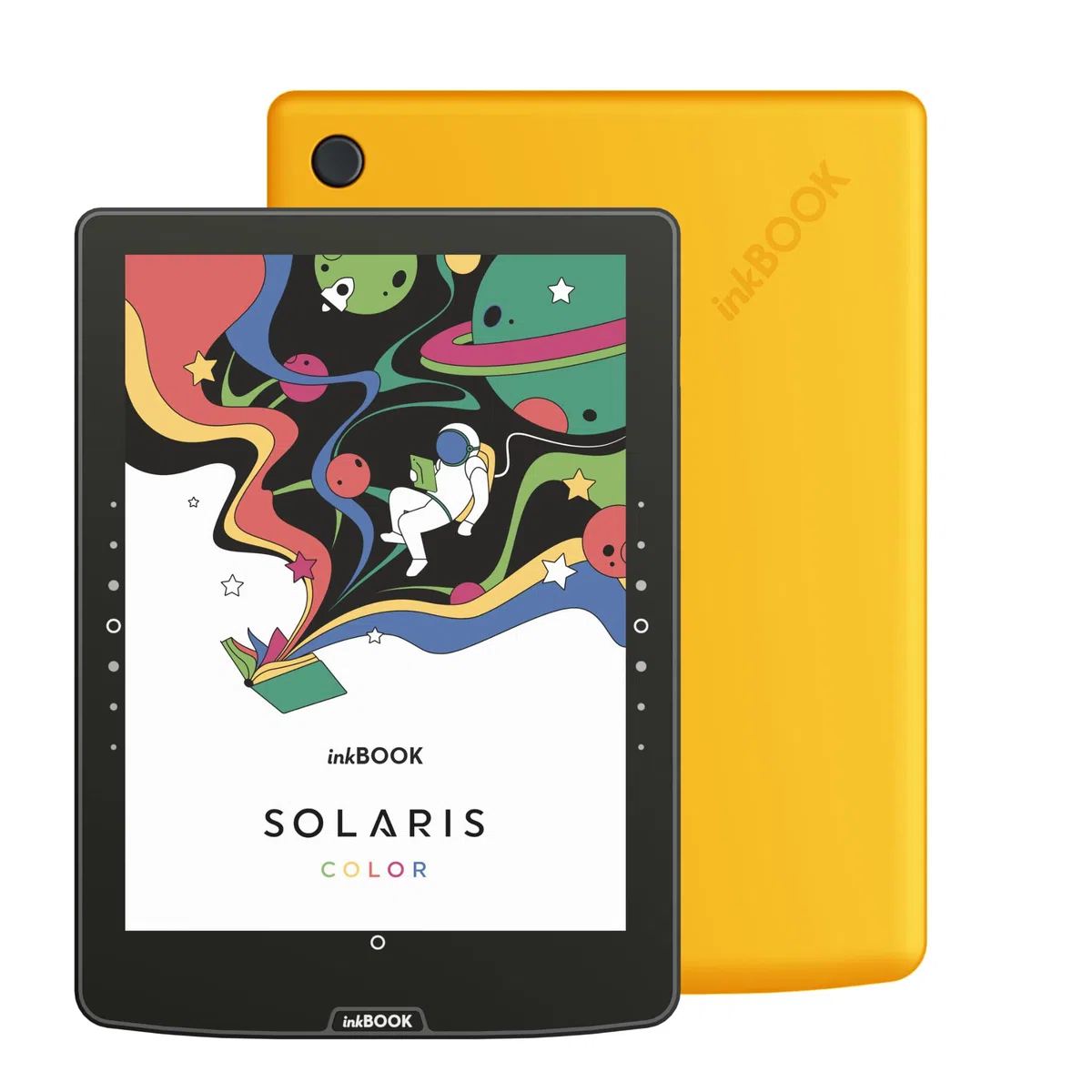 inkBOOK Solaris Color Yellow | 6” czytnik ebooków | podświetlany ekran | aplikacje Kindle, Legimi, Empik Go Wattpad | audiobooki i TTS | bez reklam | polskie menu