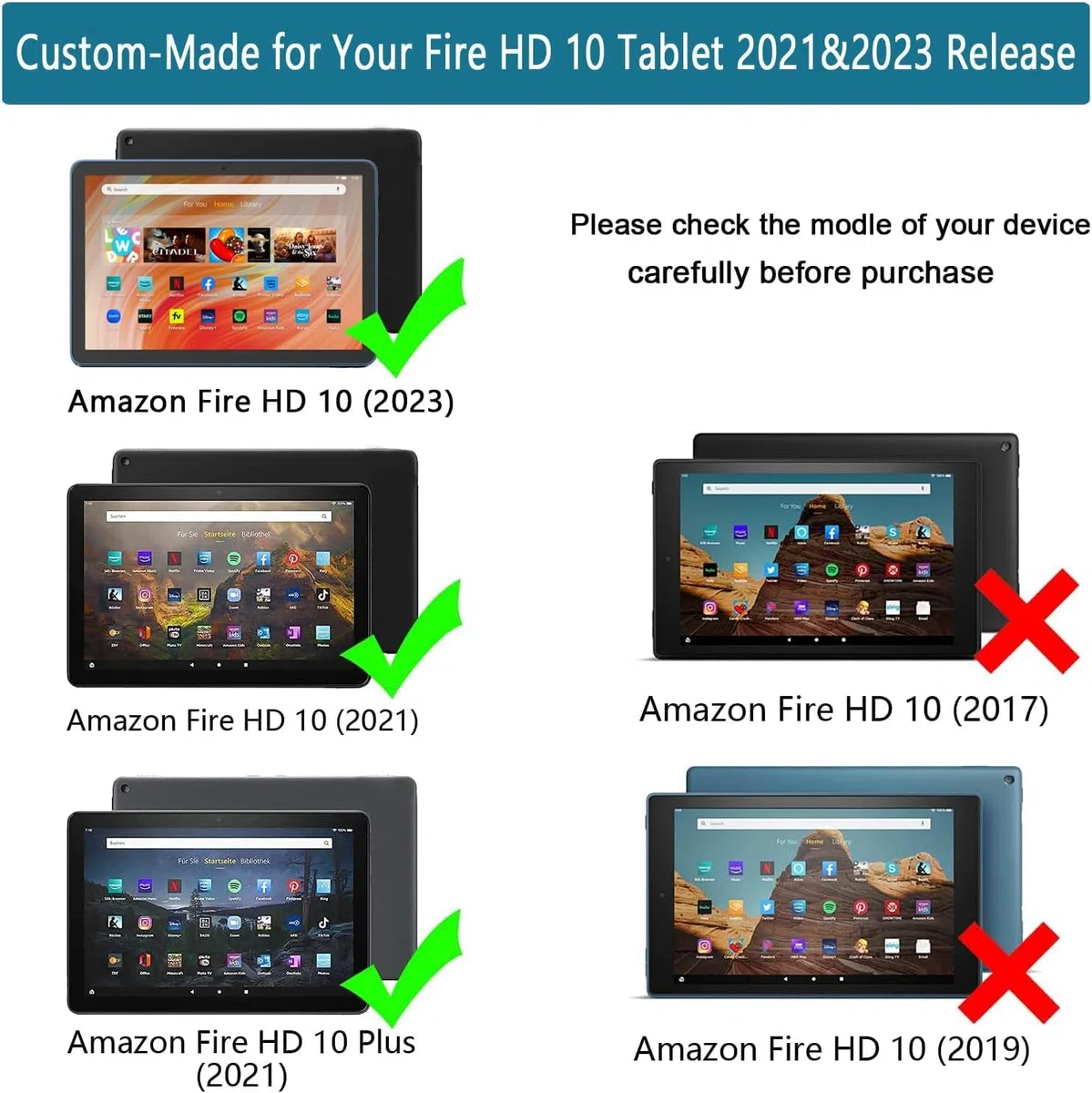 Etui dziecięce na tablet HD1 0 (13./11. generacji, wersja z 2023/2021) - SHREBORN lekkie, odporne na wstrząsy etui z uroczym kotem, stojak, do tabletu dla dzieci HD, 25.6 cm, niekompatybilne z iPadem